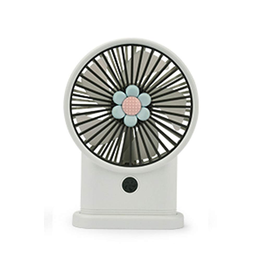 MileHouse Portable USB Rechargeable Handheld Fan with LED - Flower Pattern Mini Desk Fan for Travel, Office, Home, Outdoor Use | Summer Cooling Fan for Women & Men | Perfect for Beach, Camping, and Hot Weather