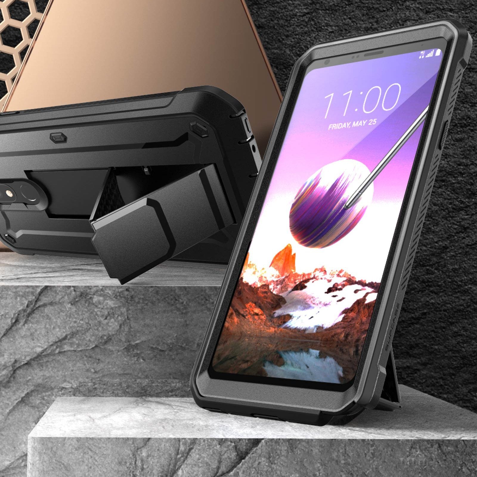 LG Stylo 5 Unicorn Beetle Pro Rugged Holster Case - Heavy Duty Protective Cover with Kickstand & Belt Clip - Perfect for Construction, Outdoor Work & Active Lifestyles
