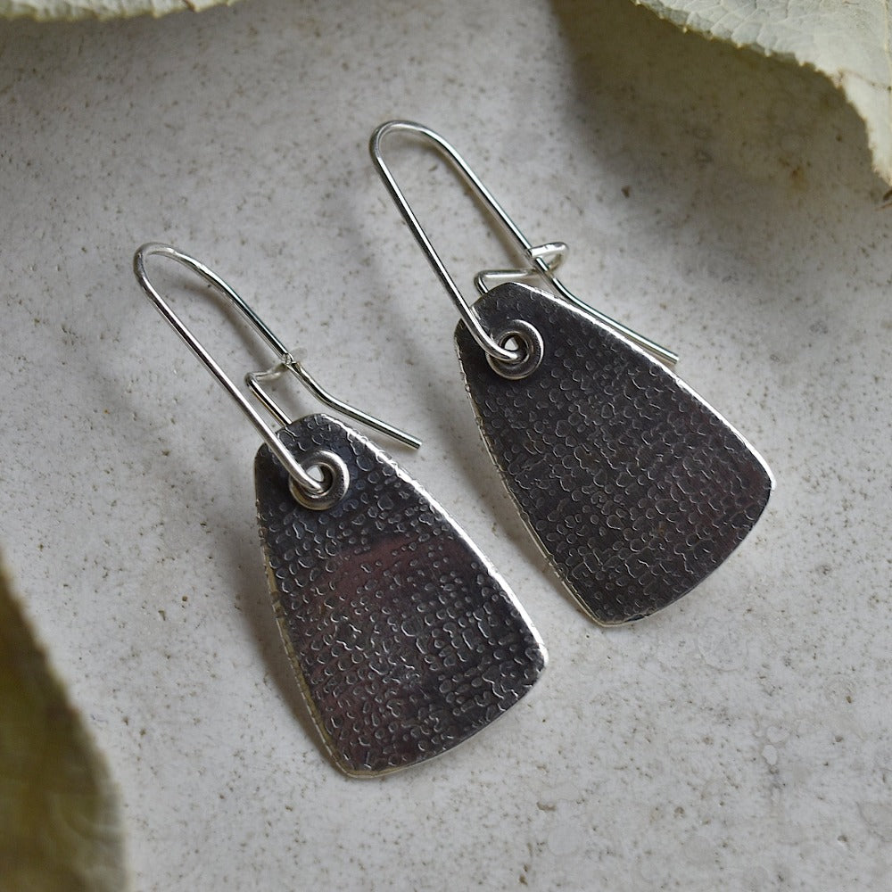 Elegant Linen Pattern Shield Drop Earrings for Women - Perfect for Weddings, Parties & Everyday Wear