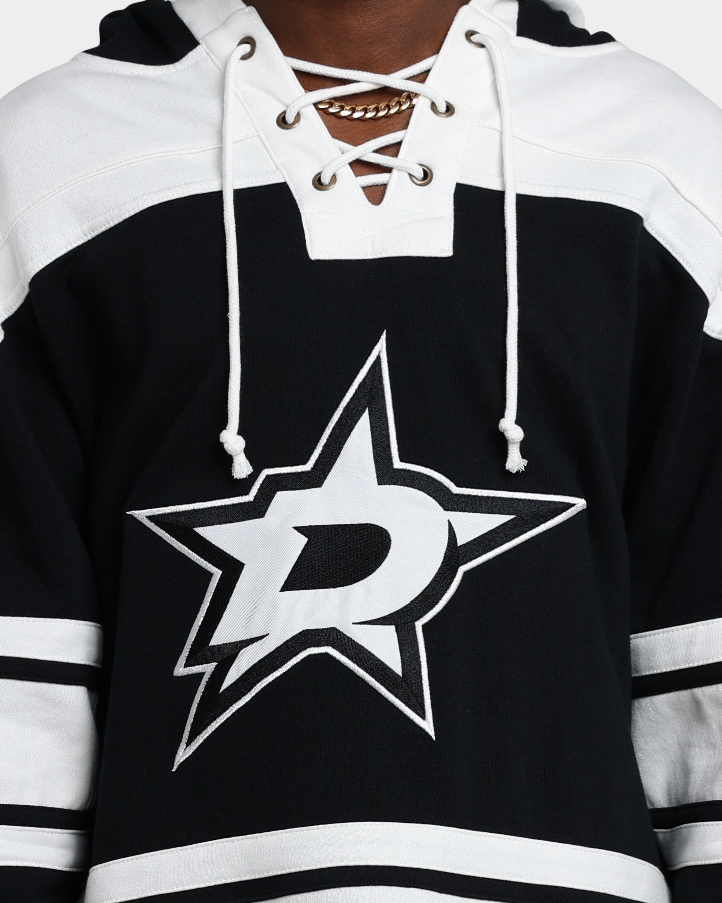 47 Brand Dallas Stars Superior Lacer Hoodie for Men - Jet Black NHL Hockey Fan Apparel - Perfect for Game Day & Casual Wear