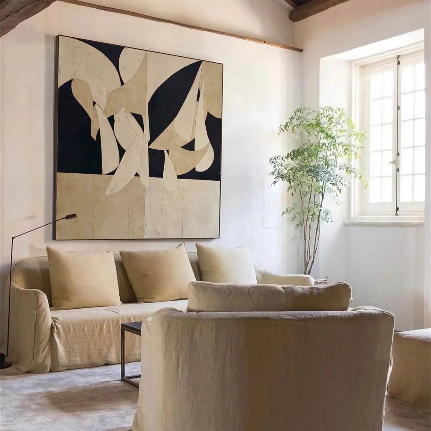 Abstract Tranquility Art Painting - Modern Wall Decor for Living Room, Bedroom & Office - Premium Canvas Print #WS150