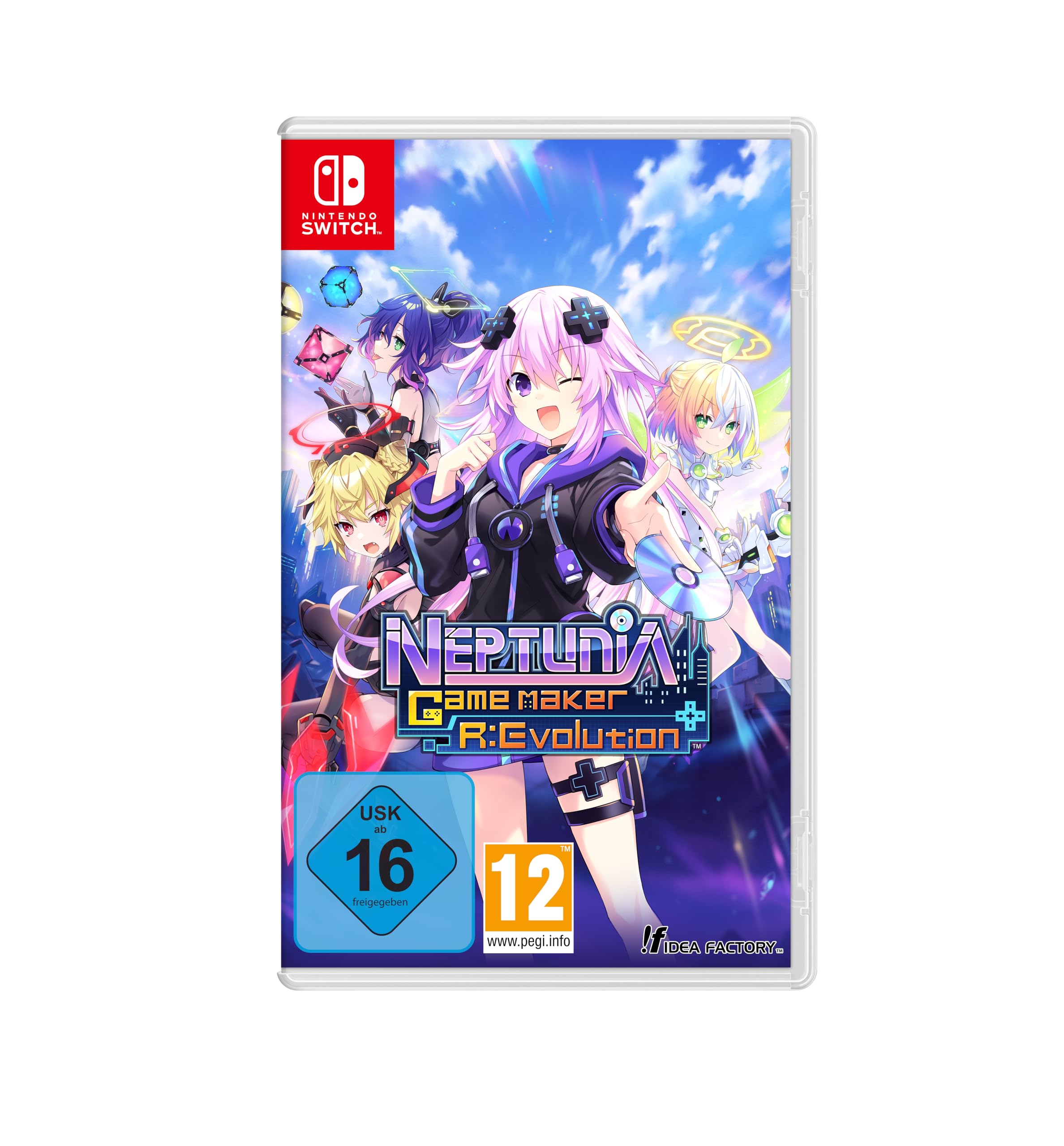 Neptunia Game Maker R:Evolution - Day One Edition for Nintendo Switch | JRPG Adventure Game | Perfect for Anime Fans & Gamers | Play at Home or On-the-Go