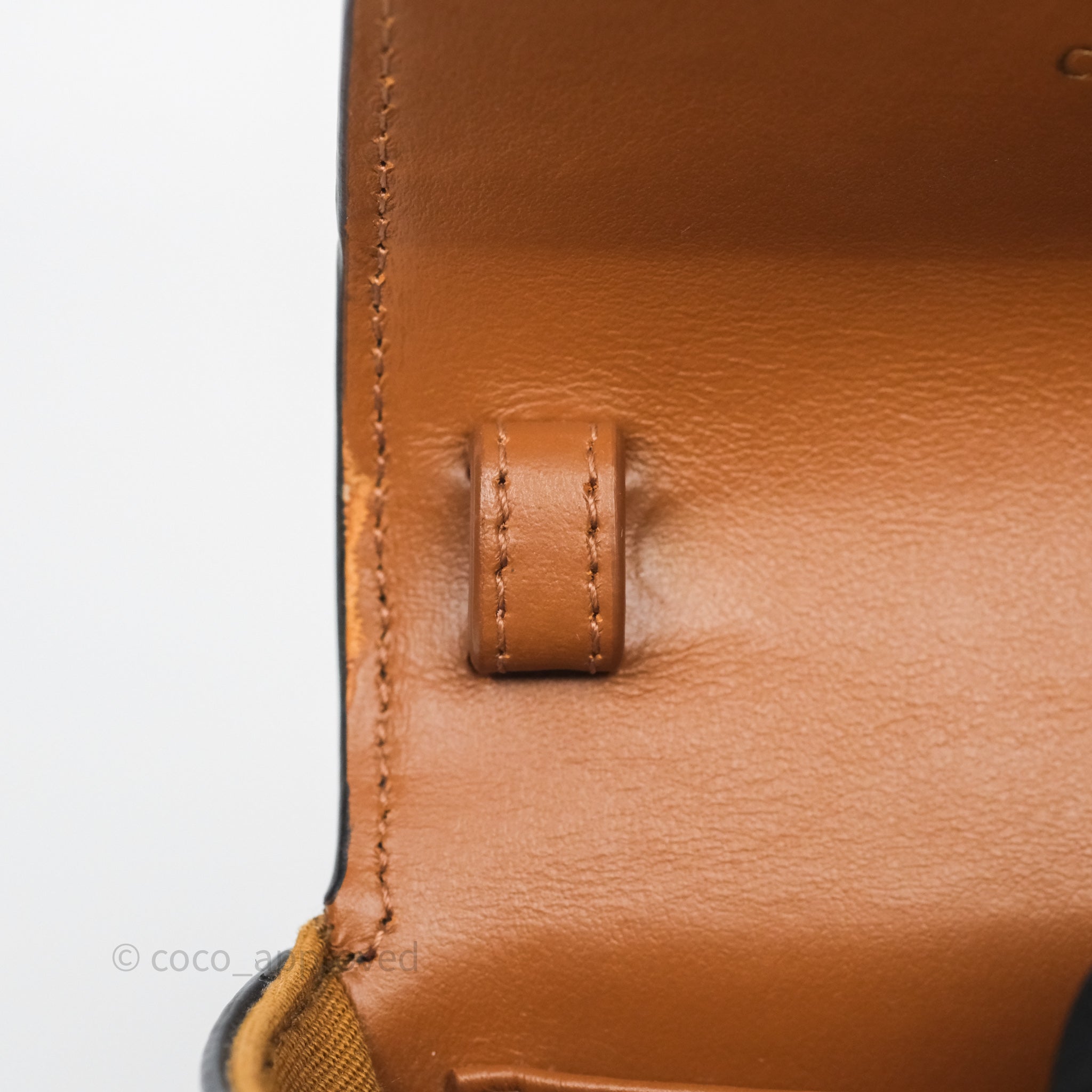 Celine Mini Triomphe Bag in Tan Canvas & Calfskin Leather - Luxury Crossbody Purse for Women, Perfect for Date Night & Evening Events