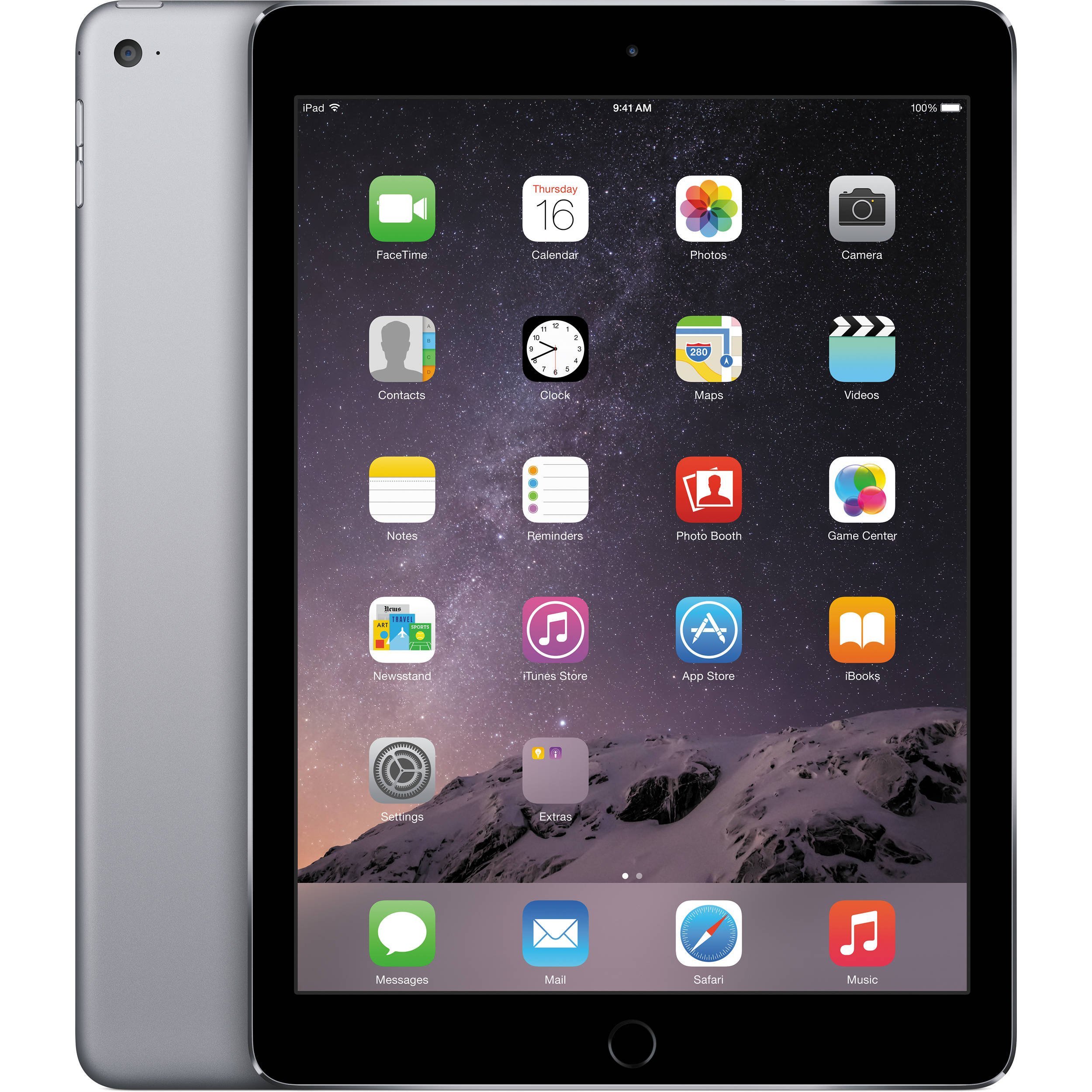 Apple iPad Air 2 MH2M2LLA 9.7-inch Unlocked Tablet (64GB, Space Gray, WiFi + Cellular, Renewed) - Perfect for Work, Study & Entertainment on the Go