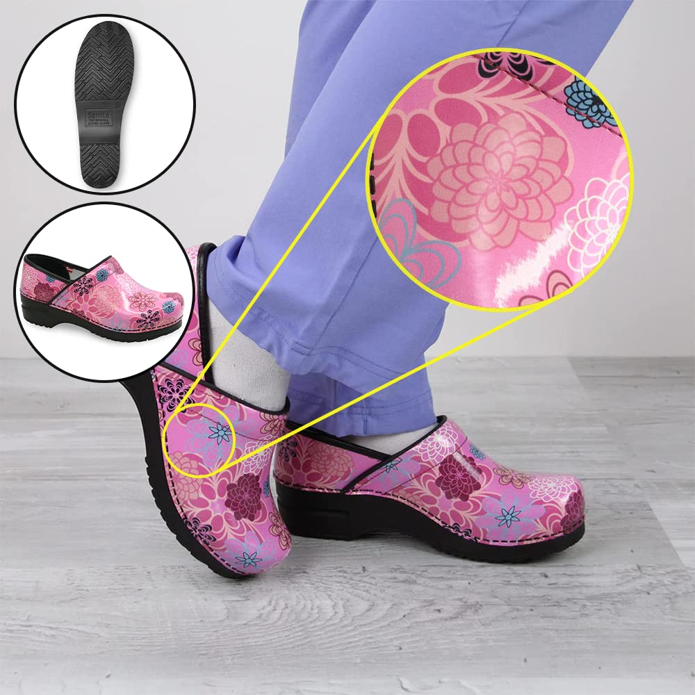 Sanita Women's Professional Clogs - Non-Slip Kitchen Shoes for Nurses, Chefs & Healthcare Workers - Comfortable Work Clogs for Long Shifts in Hospitals, Restaurants & Salons