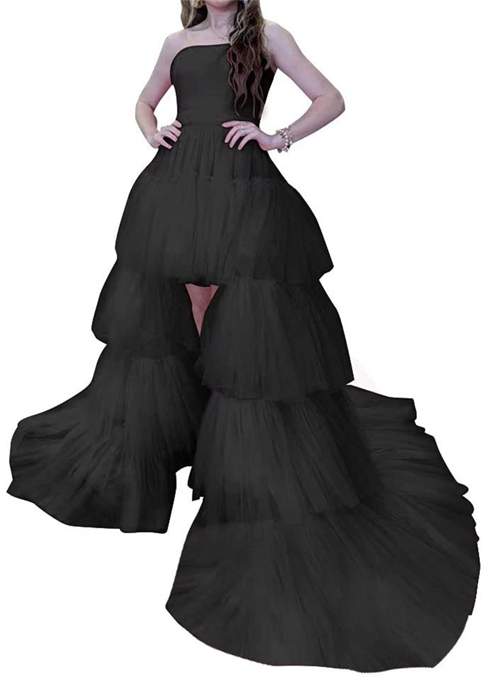Strapless Prom Dresses for Juniors & Women - High Low Hem Homecoming Ball Gowns with Train | Perfect for Prom Night, Formal Events & Special Occasions