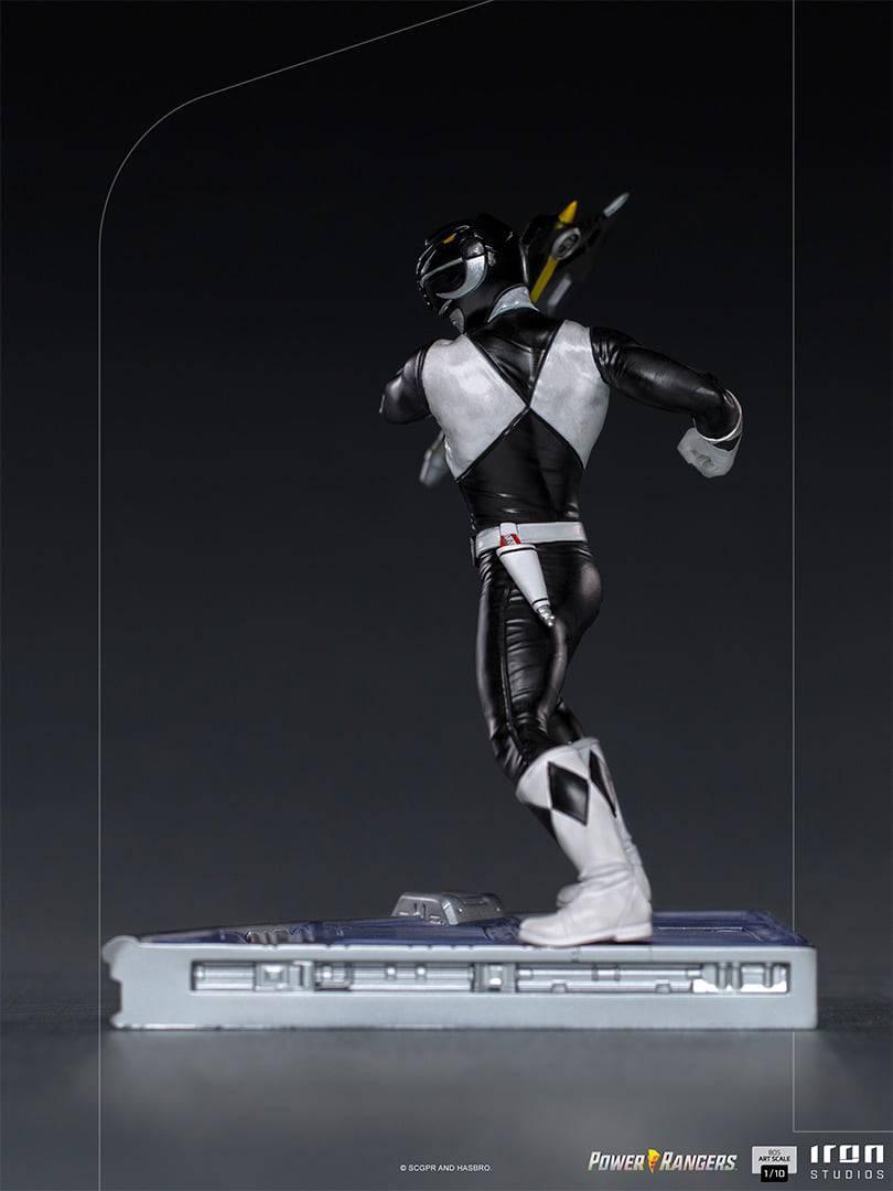 Iron Studios Power Rangers Black Ranger BDS Art Scale 1/10 Statue - Collectible Action Figure for Display & Home Decor