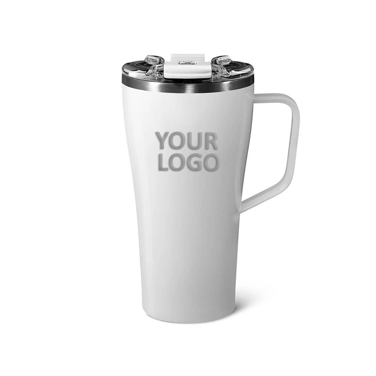 Brumate Toddy 22 Oz Insulated Coffee Mug with Lid - White - Perfect for Office, Travel & Hot/Cold Beverages