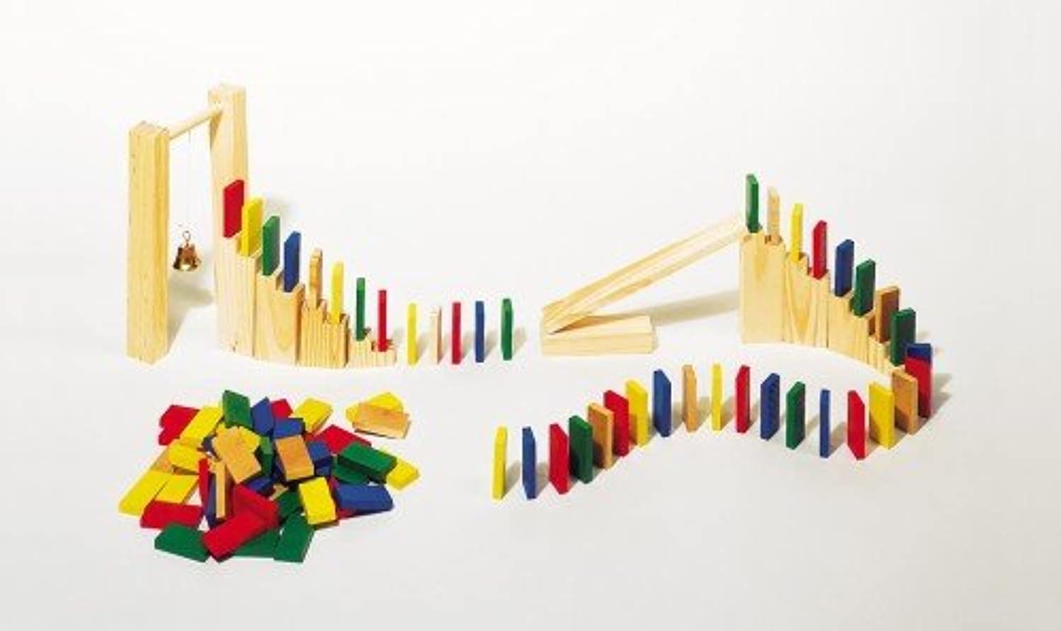 Pure Toys 2041749 - Domino Rally Knowledge Game Set for Kids - Fun Learning & STEM Activities for Family Game Nights