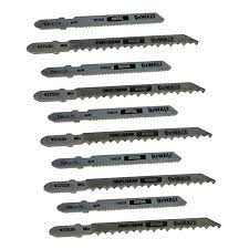 DEWALT 10-Piece T-Shank Jig Saw Blade Set (DW3741C) - Premium Wood & Metal Cutting Blades for DIY Projects & Professional Construction Work