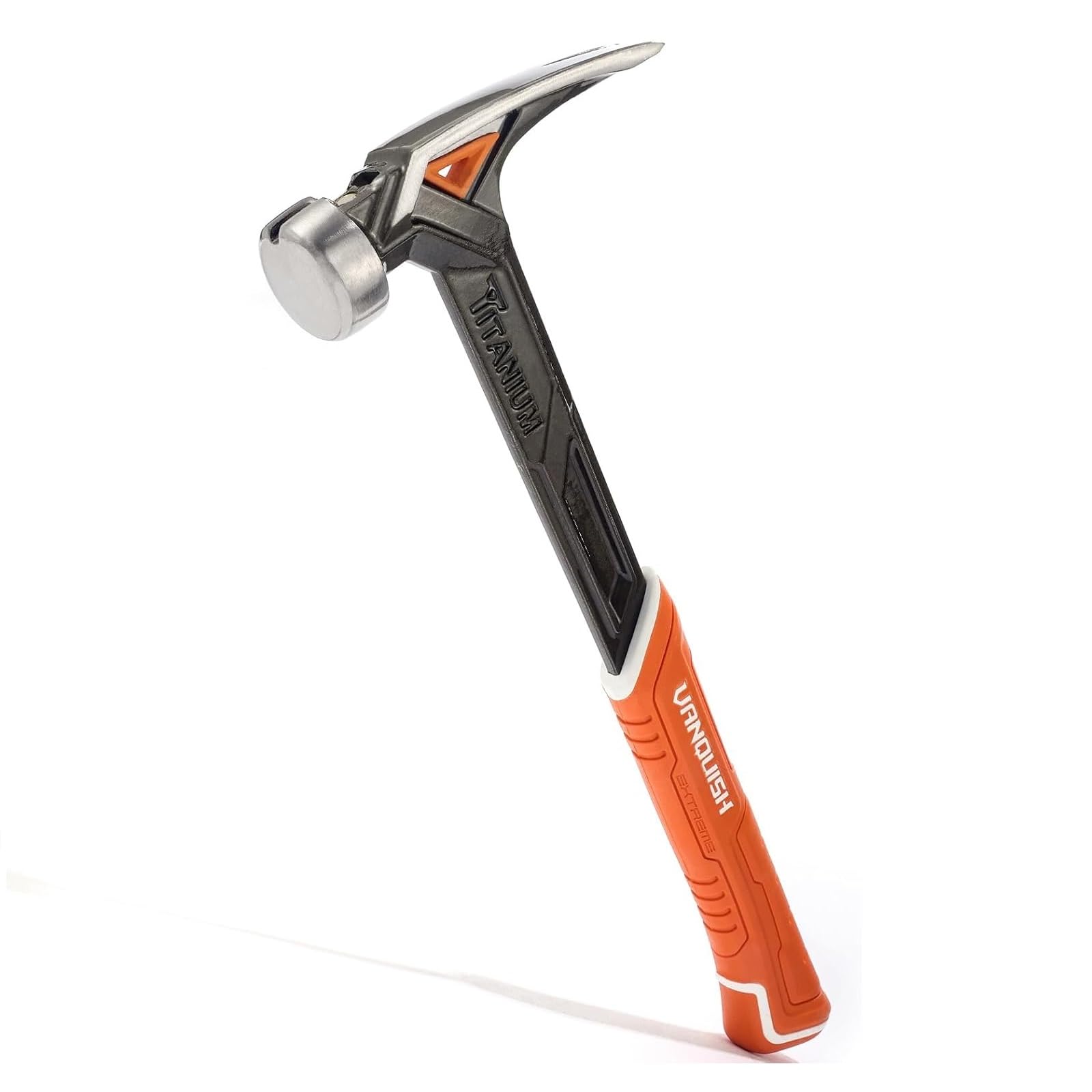 Vanquish Titanium Framing Hammer - 14oz Forged Rip Claw Hammer with Titanium Head, Smooth Face & Shock-Absorbing Grip (0538) - Perfect for Construction, Carpentry, Framing and DIY Home Improvement Projects