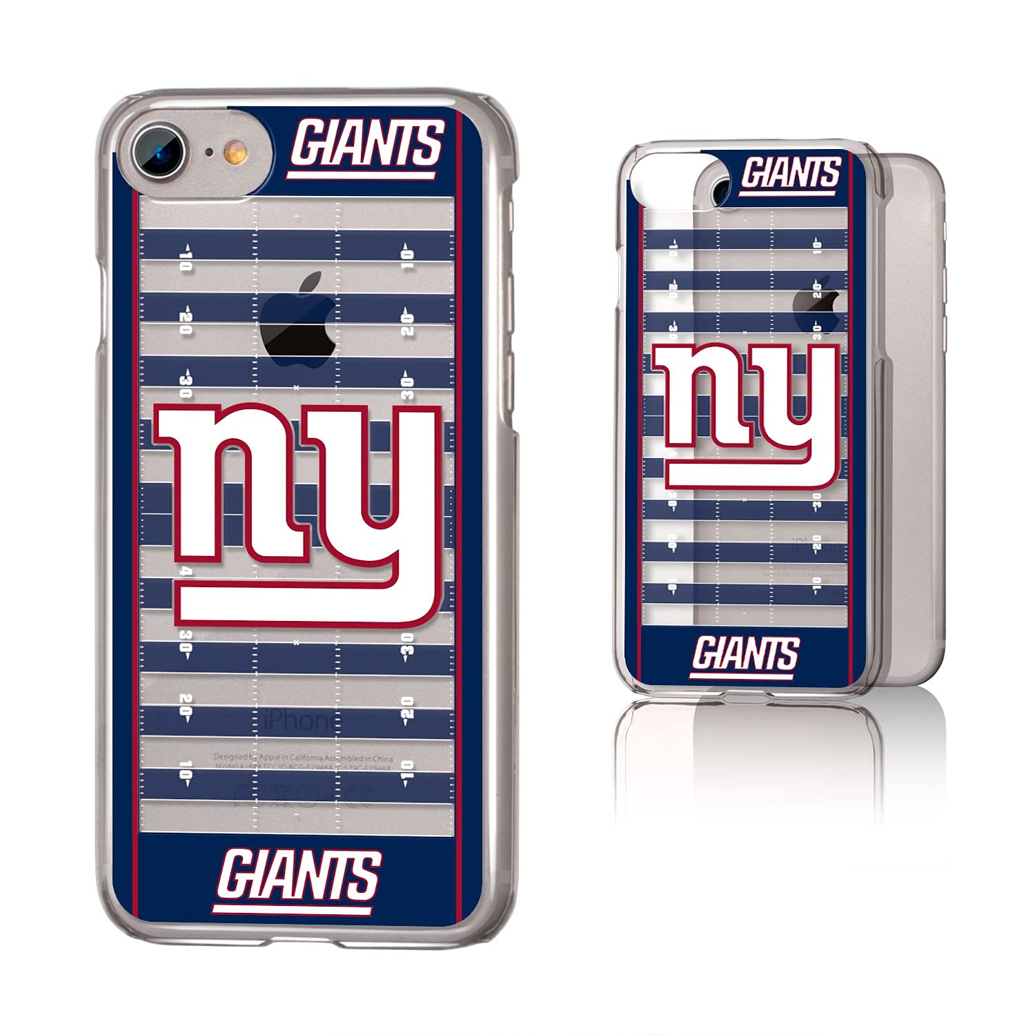 New York Giants iPhone Clear Case with Field Design - Slim Protective Cover for iPhone 13/14/15 Pro Max - Perfect for Football Fans & Game Day Support