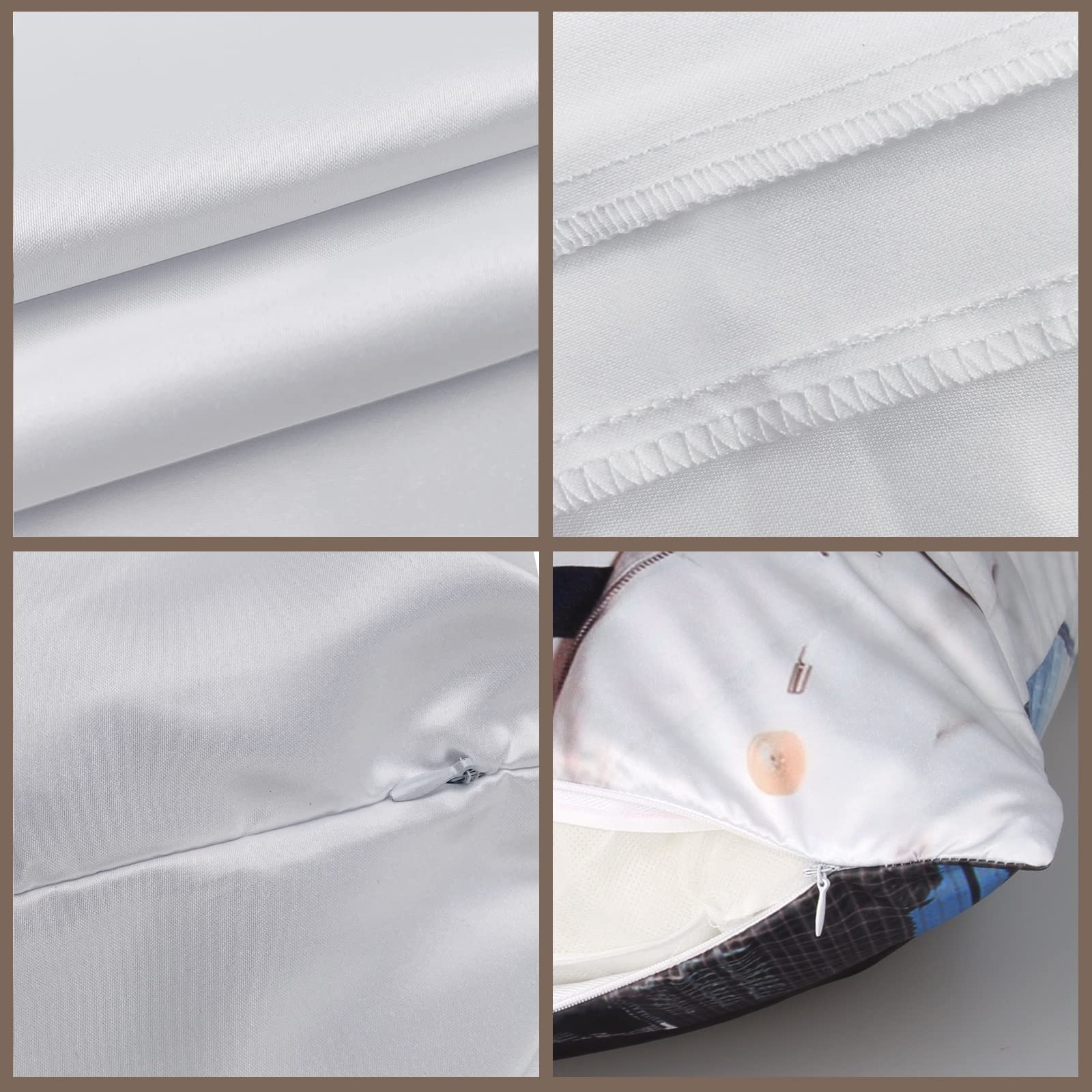 10-Pack 16x16 Inch White Sublimation Pillow Covers - Bulk Polyester Heat Transfer DIY Custom Photo Pillow Cases for Home Decor, Gifts & Personalized Bedding Accessories