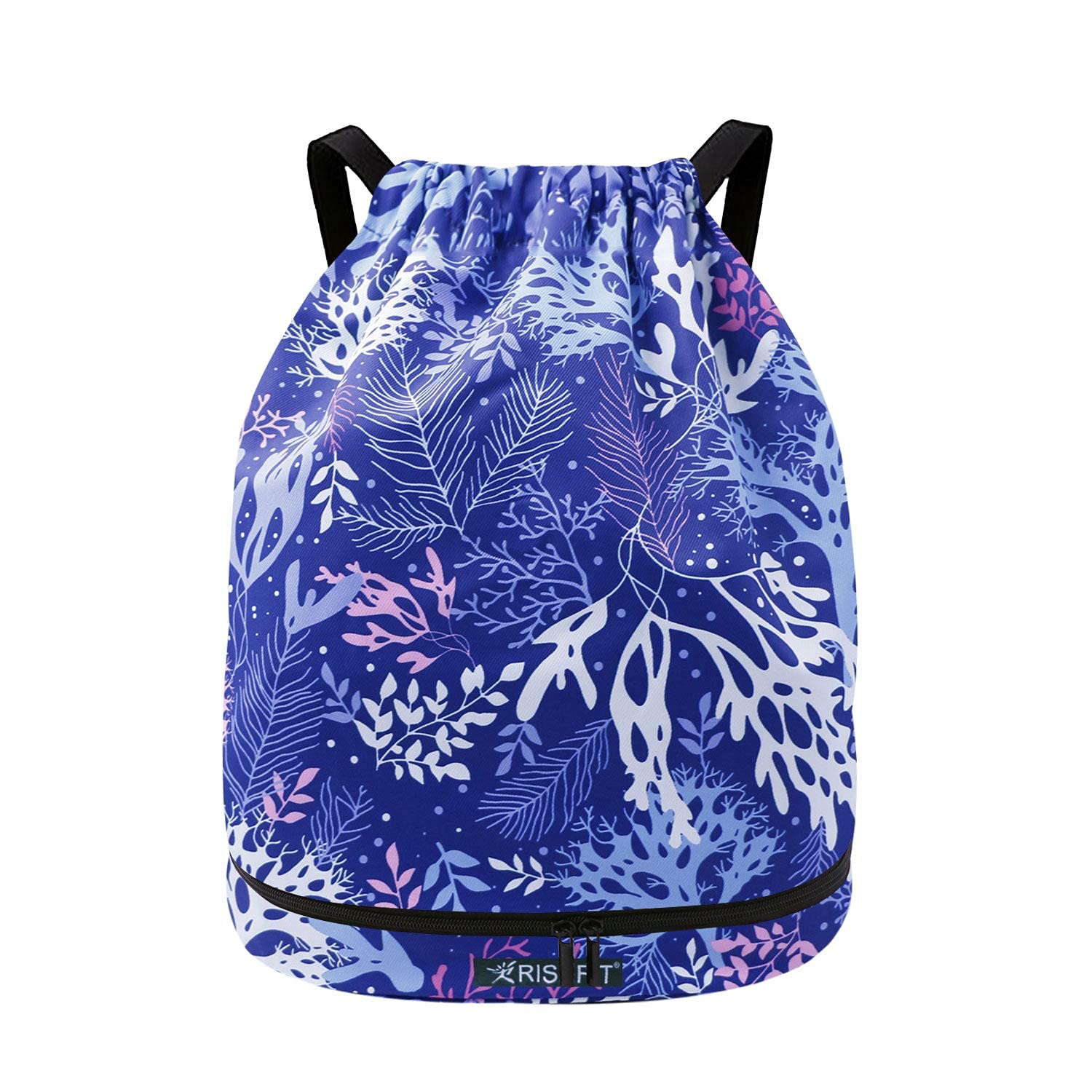 **Risefit Waterproof Drawstring Backpack - Lightweight Gym Bag for Men & Women, Perfect for Sports, Travel, Beach & Outdoor Activities**