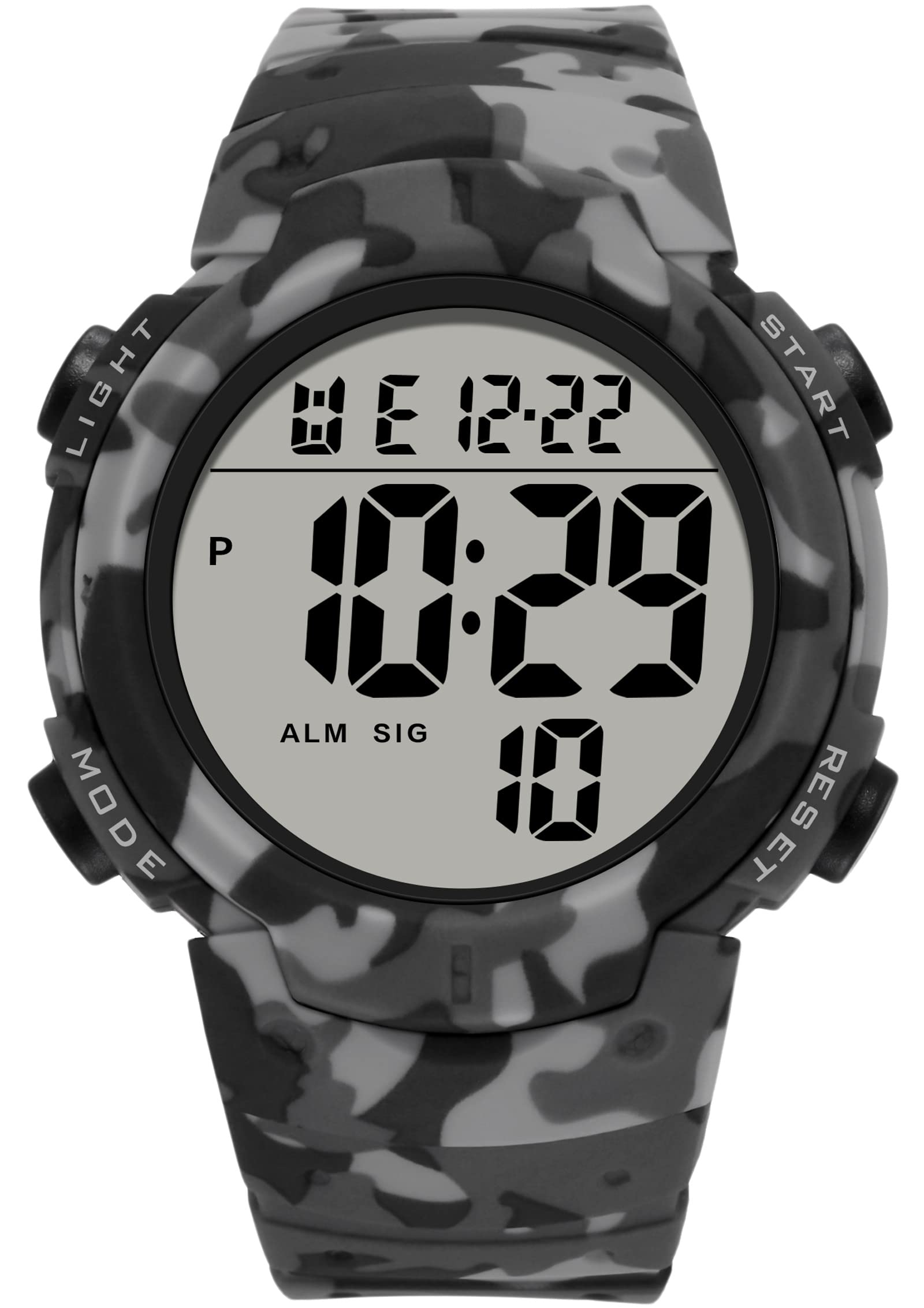 Men's Digital Camouflage Tactical Watch - Waterproof, Shockproof for Outdoor Sports & Military Use