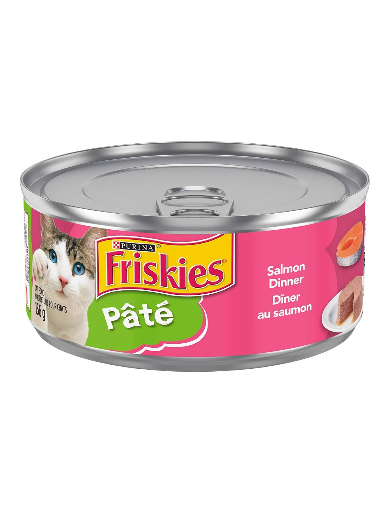 Friskies Salmon Dinner Canned Cat Food 5.5oz - Grain Free Wet Cat Food for Adult & Senior Cats - High Protein Meal for Indoor & Outdoor Cats - Perfect for Daily Feeding & Special Occasions