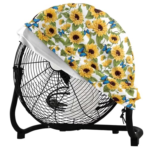 Blue Butterfly and Sunflower