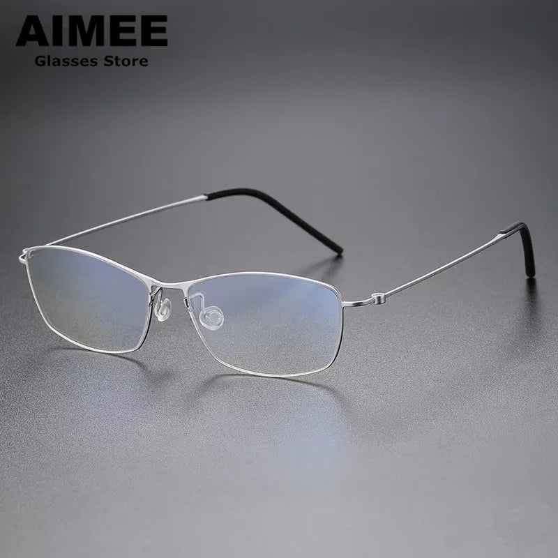 Aimee Women's Full Rim Square Screwless Titanium Eyeglasses Frame 945510 - Lightweight & Durable Eyewear for Work, Reading & Fashion