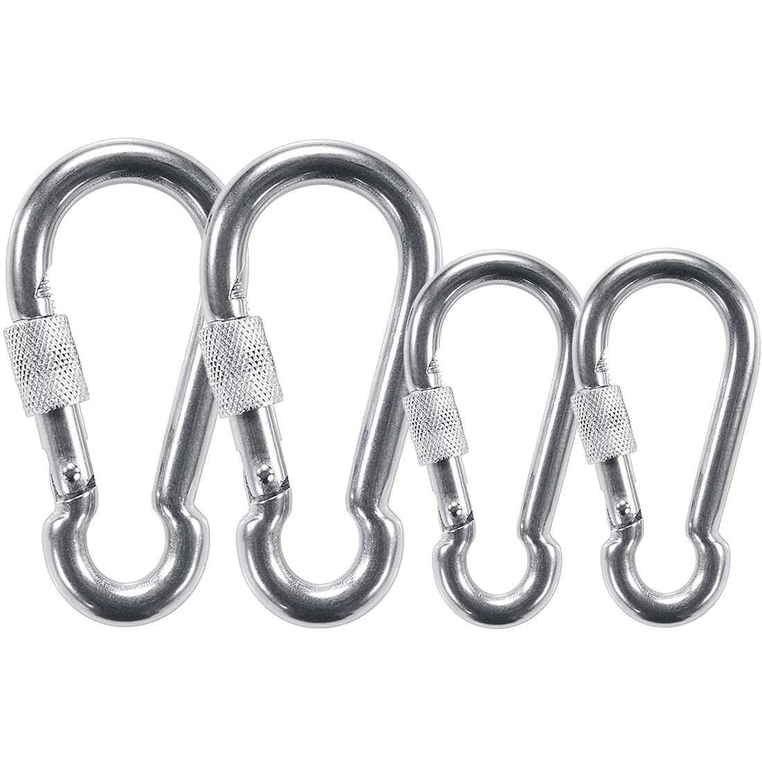 PROND Heavy Duty Locking Carabiners - 316 Stainless Steel Screw Lock Carabiner Hooks for Rock Climbing, Hiking, Camping & Outdoor Safety Gear