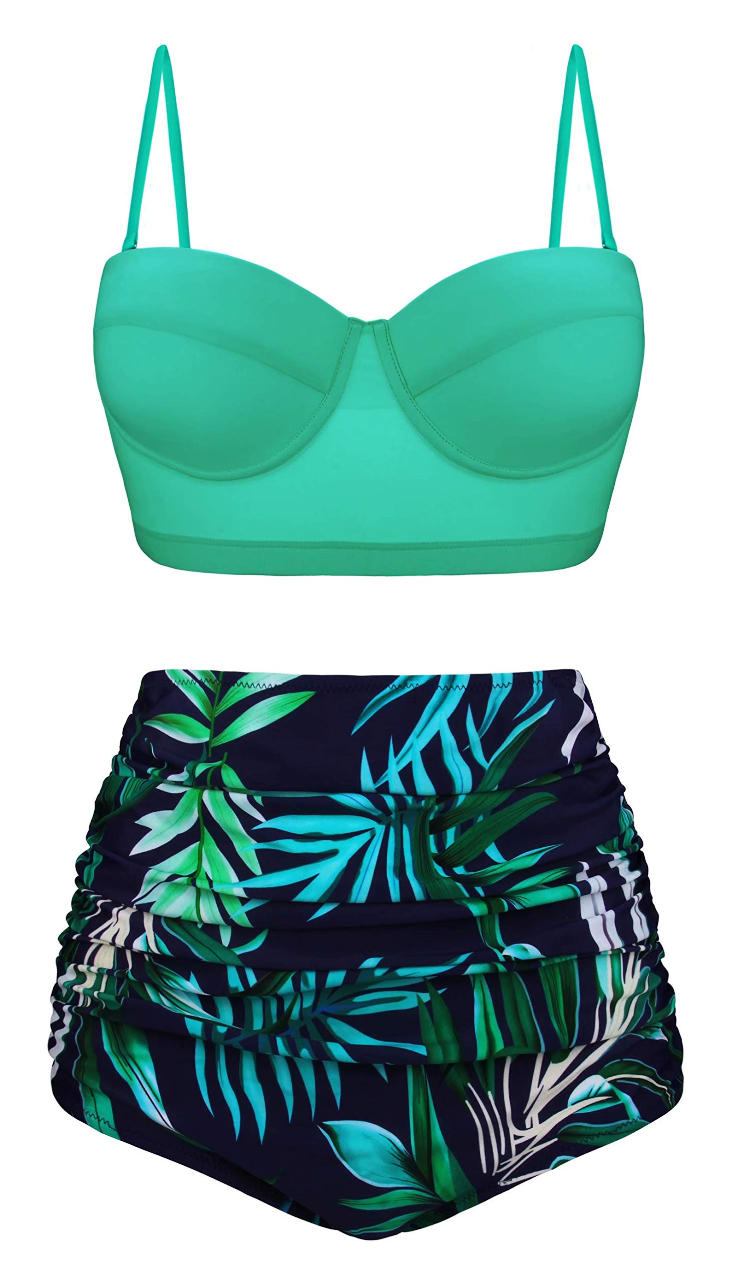 Angerella Women's Vintage Polka Dot High Waisted Bikini Set - Retro Swimwear for Beach, Pool & Summer Vacations