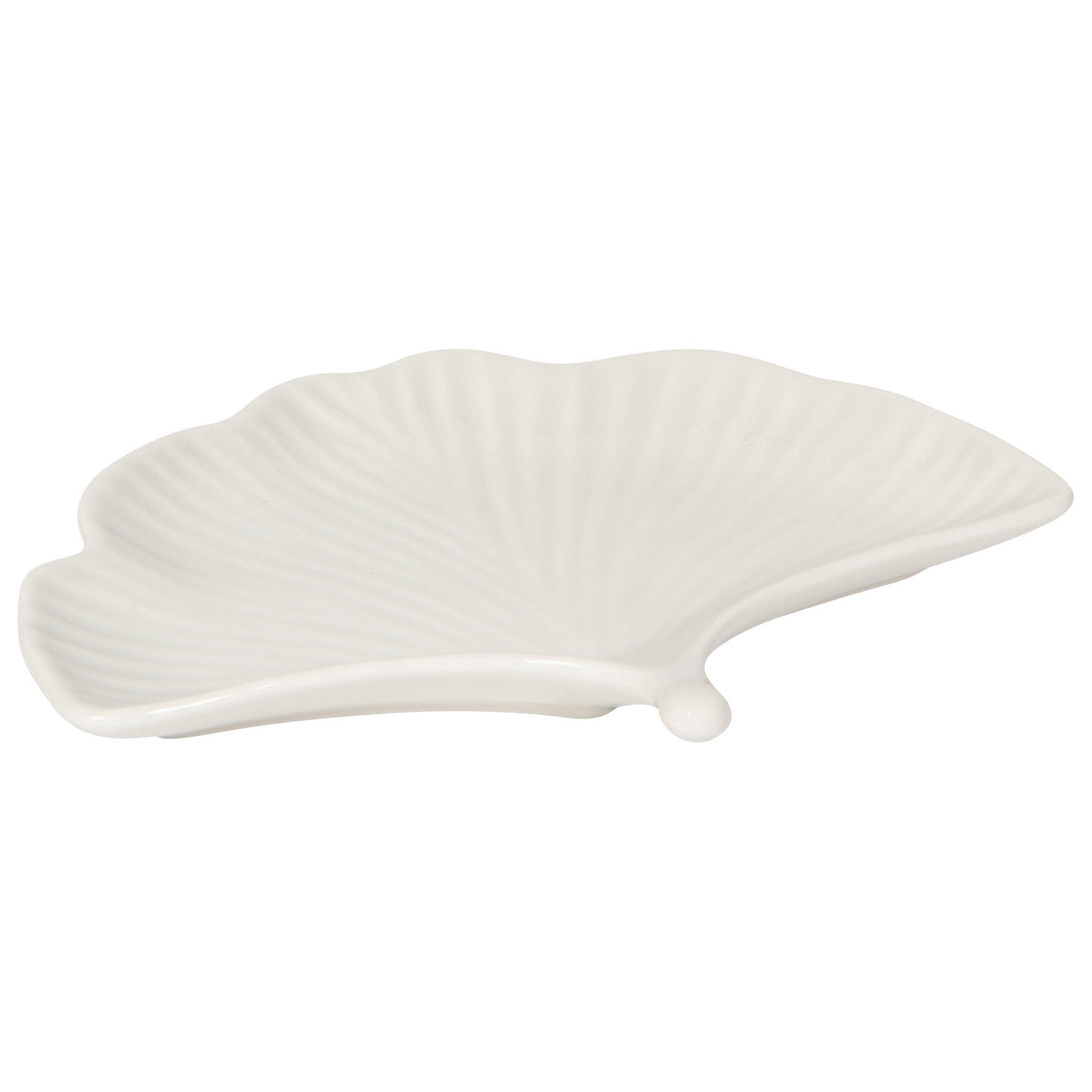 Premium Ginkgo Leaf Ceramic Dinner Plate Set of 6 - Elegant Botanical Tableware for Dining, Entertaining & Home Decor