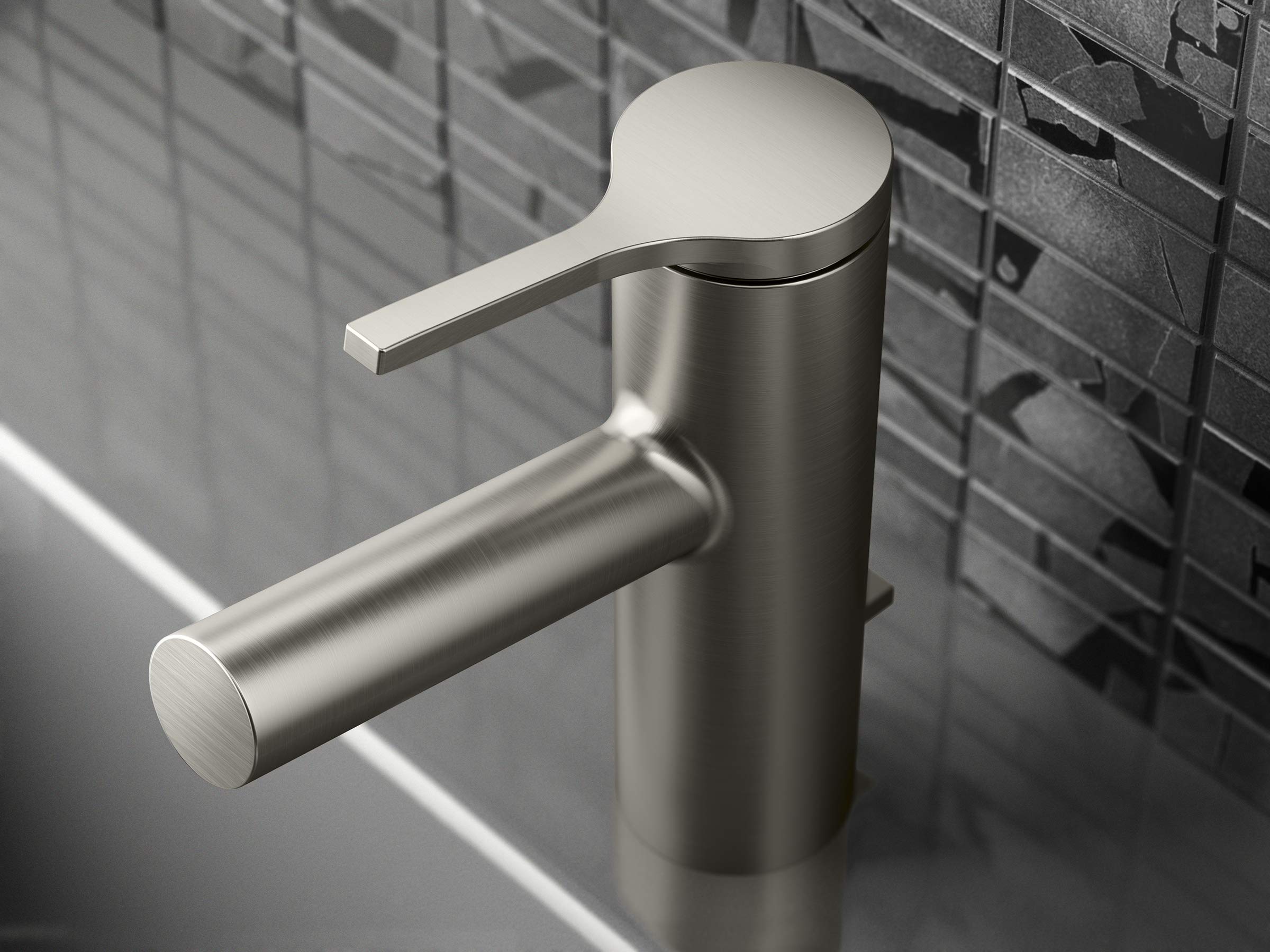 KOHLER Elate Single-Handle Bathroom Sink Faucet - 0.5 GPM Low Flow Water-Saving Design - Perfect for Modern Bathrooms, Powder Rooms & Small Spaces