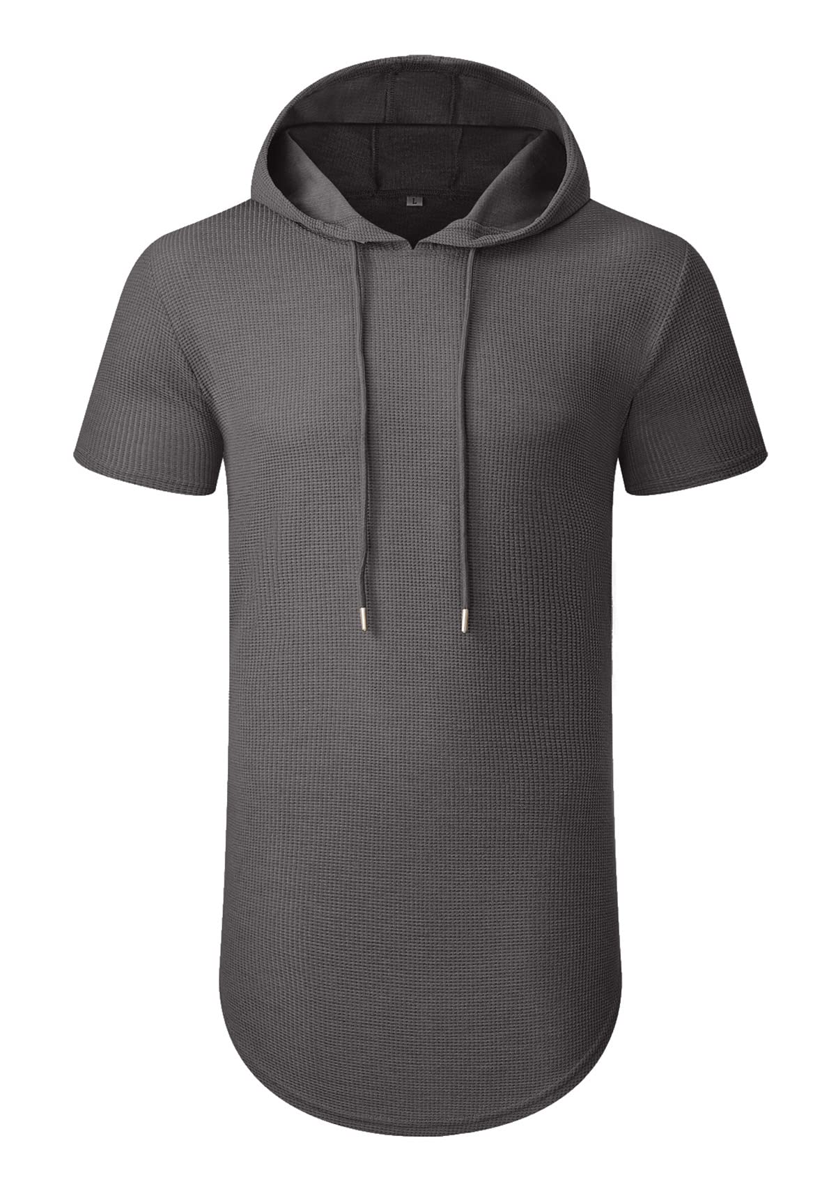 Sailwind Men's Waffle Knit Short Sleeve Hoodie - Lightweight Breathable Pullover Hooded Shirt for Casual Wear, Gym & Outdoor Activities