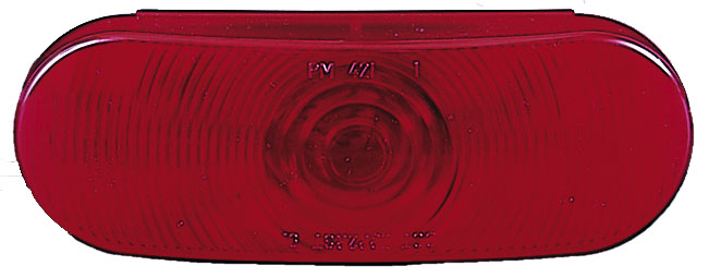 PM 421R Red Oval Stop Turn Tail Light - High Visibility LED Truck Trailer Safety Light for Semi, RV, and Commercial Vehicles