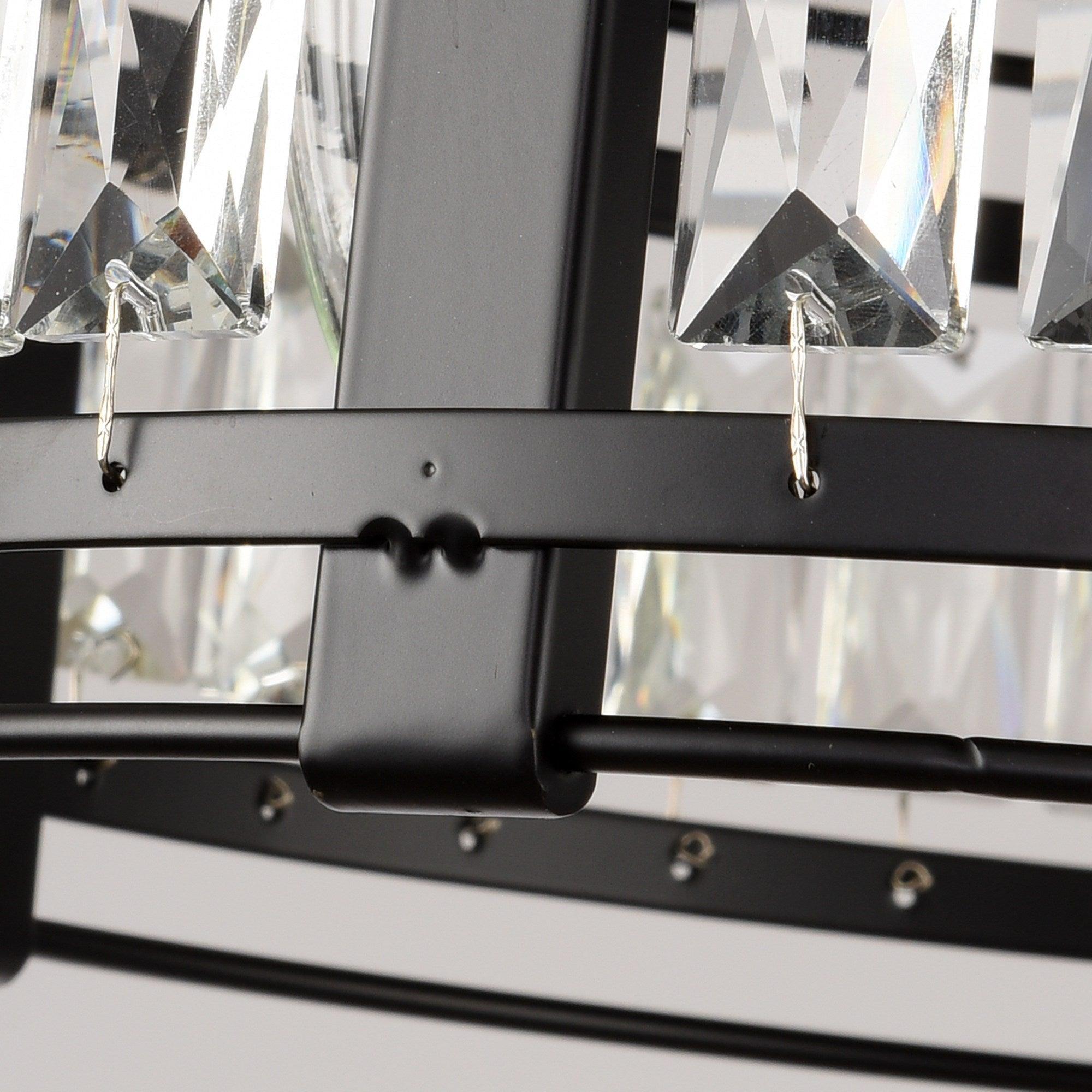 3-Light Modern Crystal Flush Mount Ceiling Fixture - Elegant Lighting for Bedroom, Living Room & Dining Room