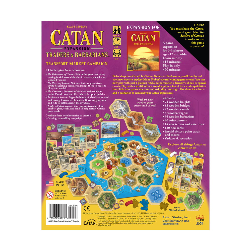 Catan Board Game Expansion - Traders & Barbarians | Strategy Game for Adults & Family | Enhance Your Catan Experience with New Scenarios & Challenges | Perfect for Game Nights & Family Gatherings