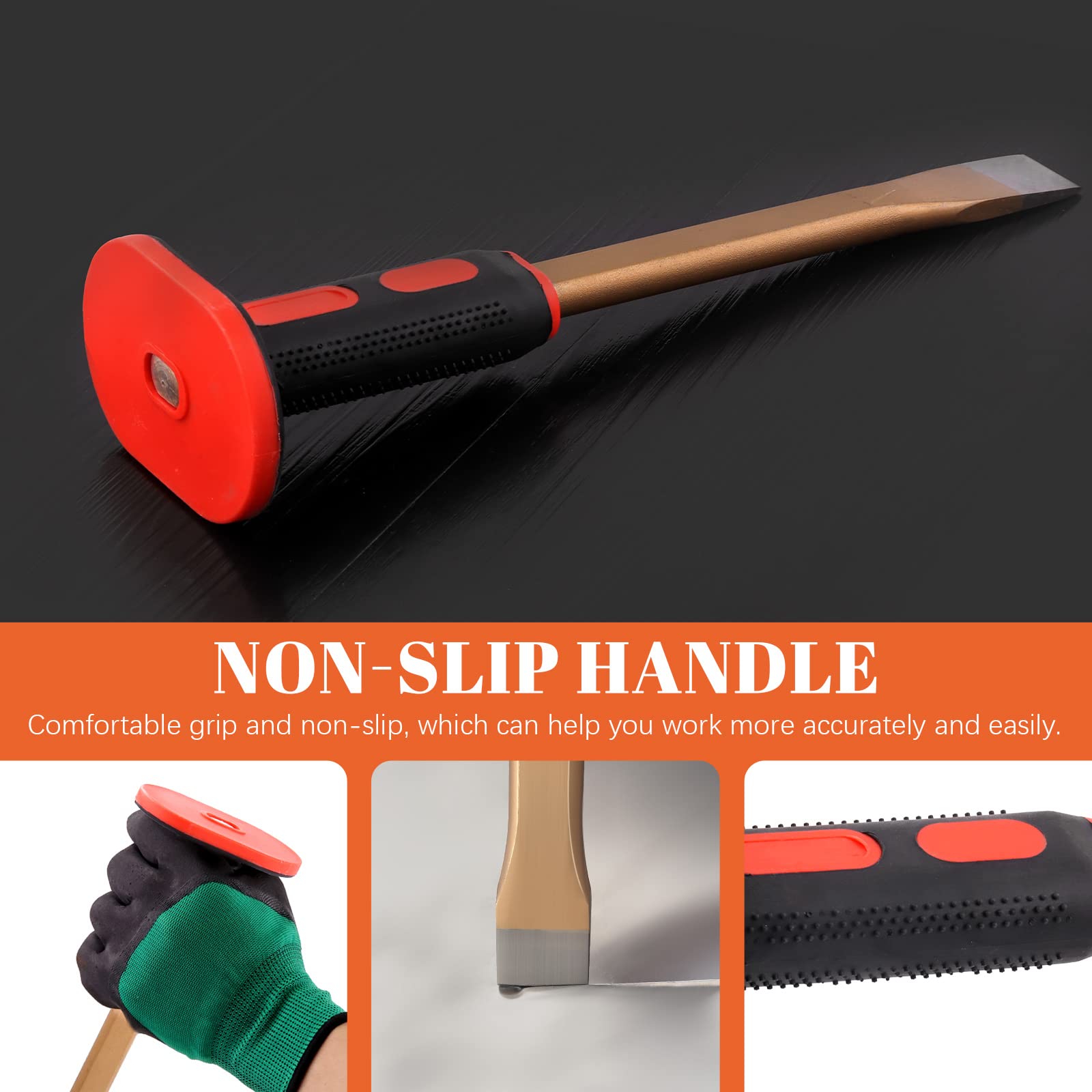 Premium 6-Piece Geology Rock Hammer & Chisel Kit - 30oz Hammer, 12