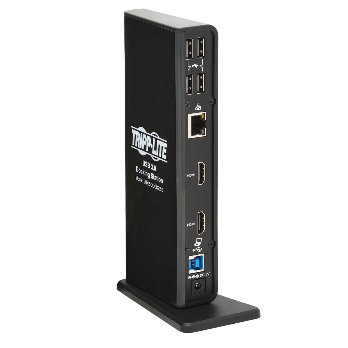 Tripp Lite U442-DOCK22-B Universal Laptop Docking Station - Dual Monitor USB-C & USB-A Hub with 2 HDMI Ports (1080p@60Hz), 6 USB 3.2 Ports, Gigabit Ethernet - Ideal for Home Office, Remote Work & Multi-Screen Productivity (1-Year Warranty)