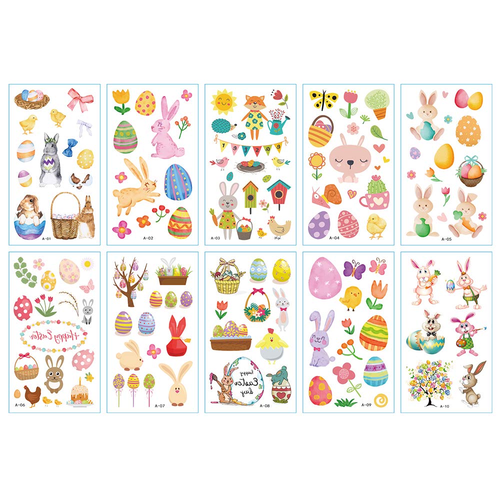 Easter Bunny Stickers - 20 Sheets for Kids & DIY Crafts
