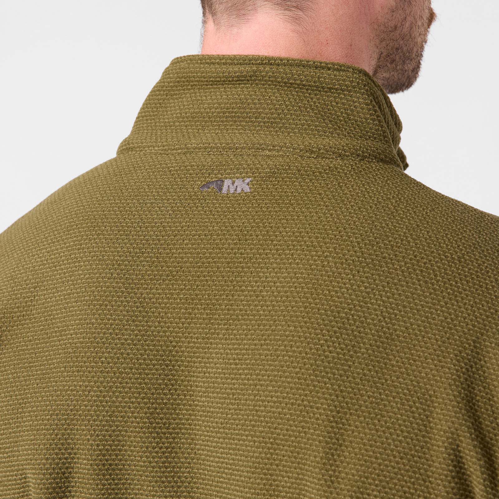 Men's Apex Quarter Zip Fleece Pullover - Soft & Warm Outdoor Jacket for Hiking, Camping & Casual Wear - Forest Moss Green