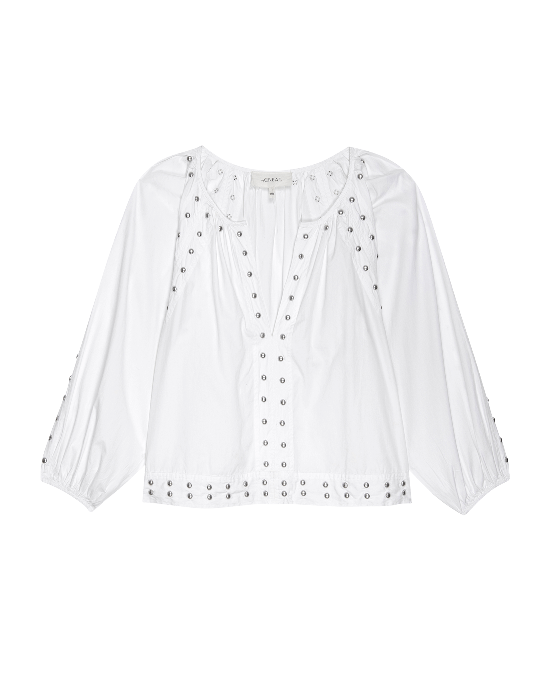 Stylish Bodega Top with Studs - Trendy White Blouse for Women | Perfect for Casual Outings, Parties & Nightlife