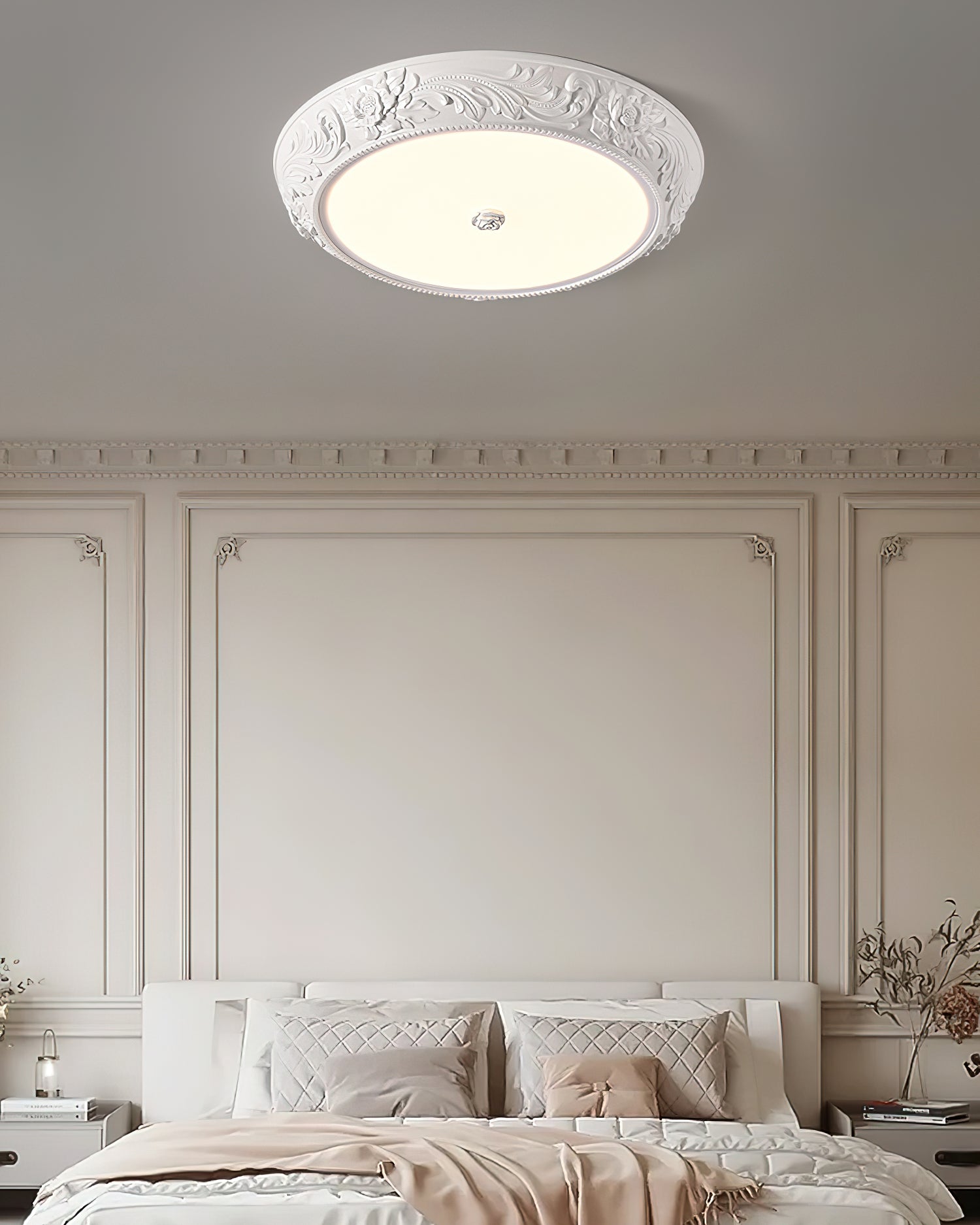 Modern Embossed Resin Ceiling Light Fixture - Elegant Home & Office Lighting for Living Room, Bedroom, Dining Area | Energy Efficient & Stylish Design