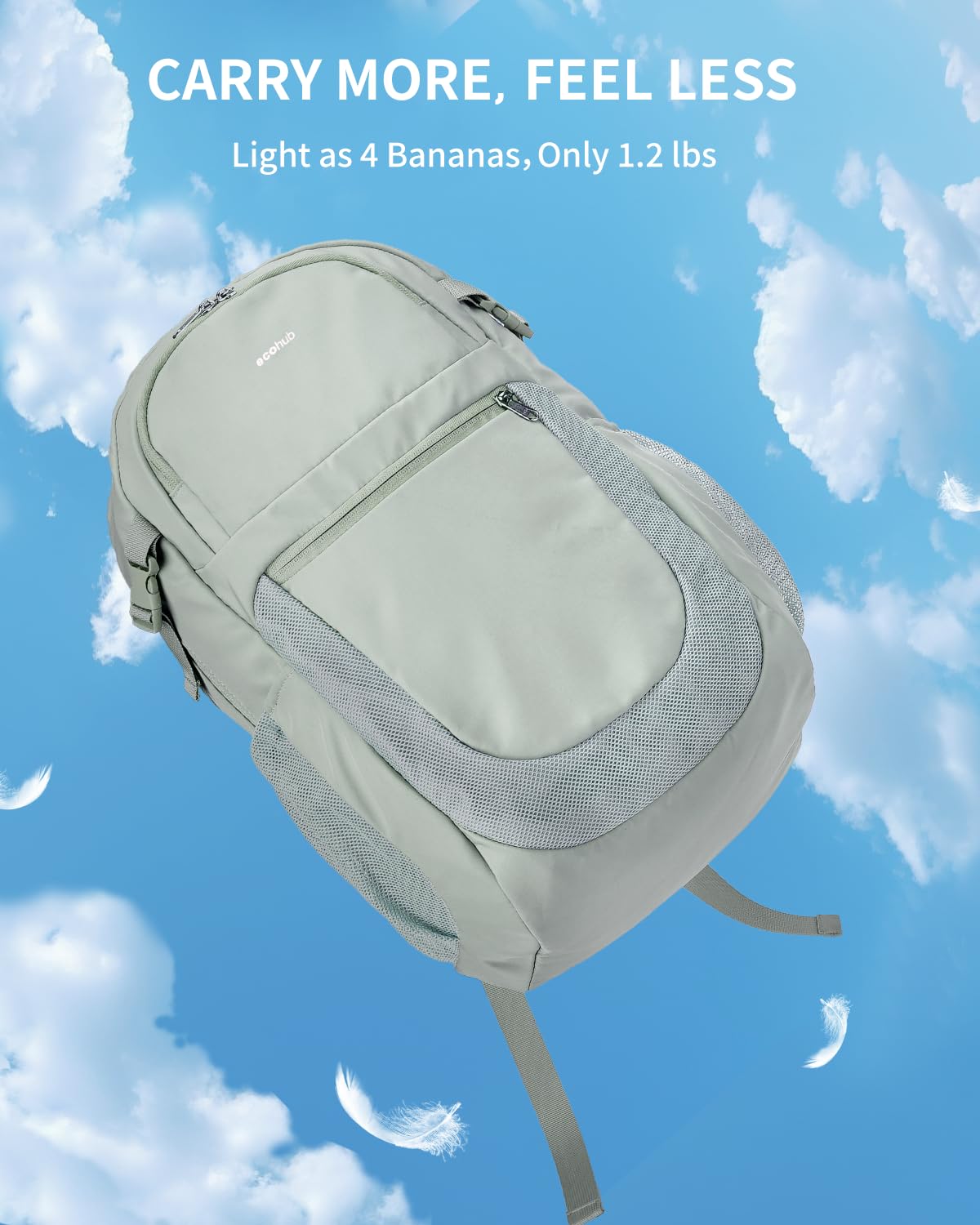 ECOHUB 17.3 Inch Travel Backpack for Women - Water-Resistant Laptop Backpack with 12 Pockets, 28L Capacity for College, Work & Casual Use - Perfect for Commuting, Business Trips & Daily Essentials