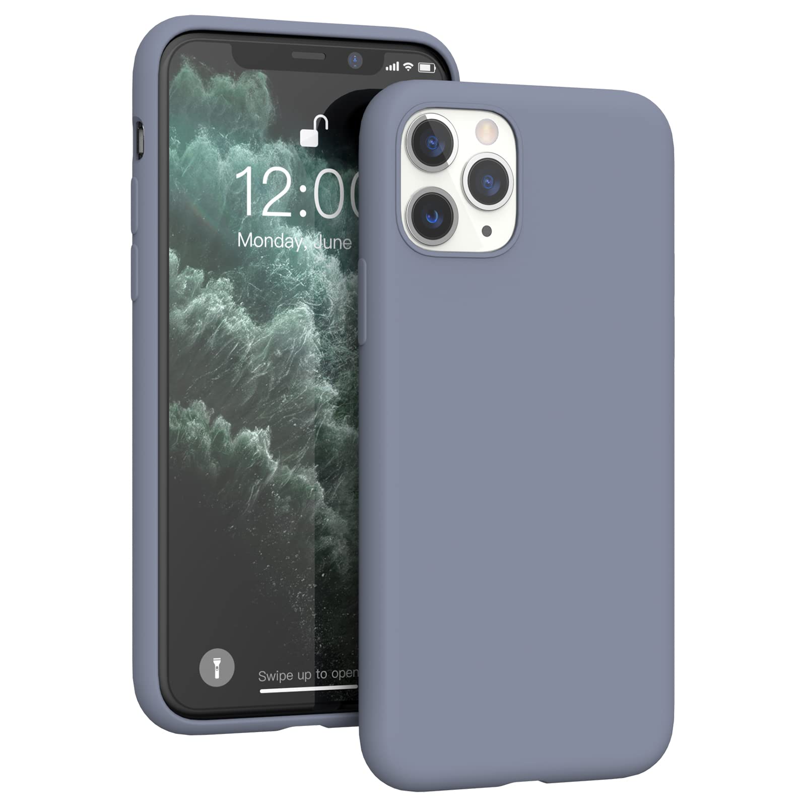 Premium Liquid Silicone Shockproof Case for iPhone 11 Pro (5.8 Inch) - Full Body Protection, Soft Touch Cover - Lavender Gray | Perfect for Daily Use, Travel & Outdoor Activities