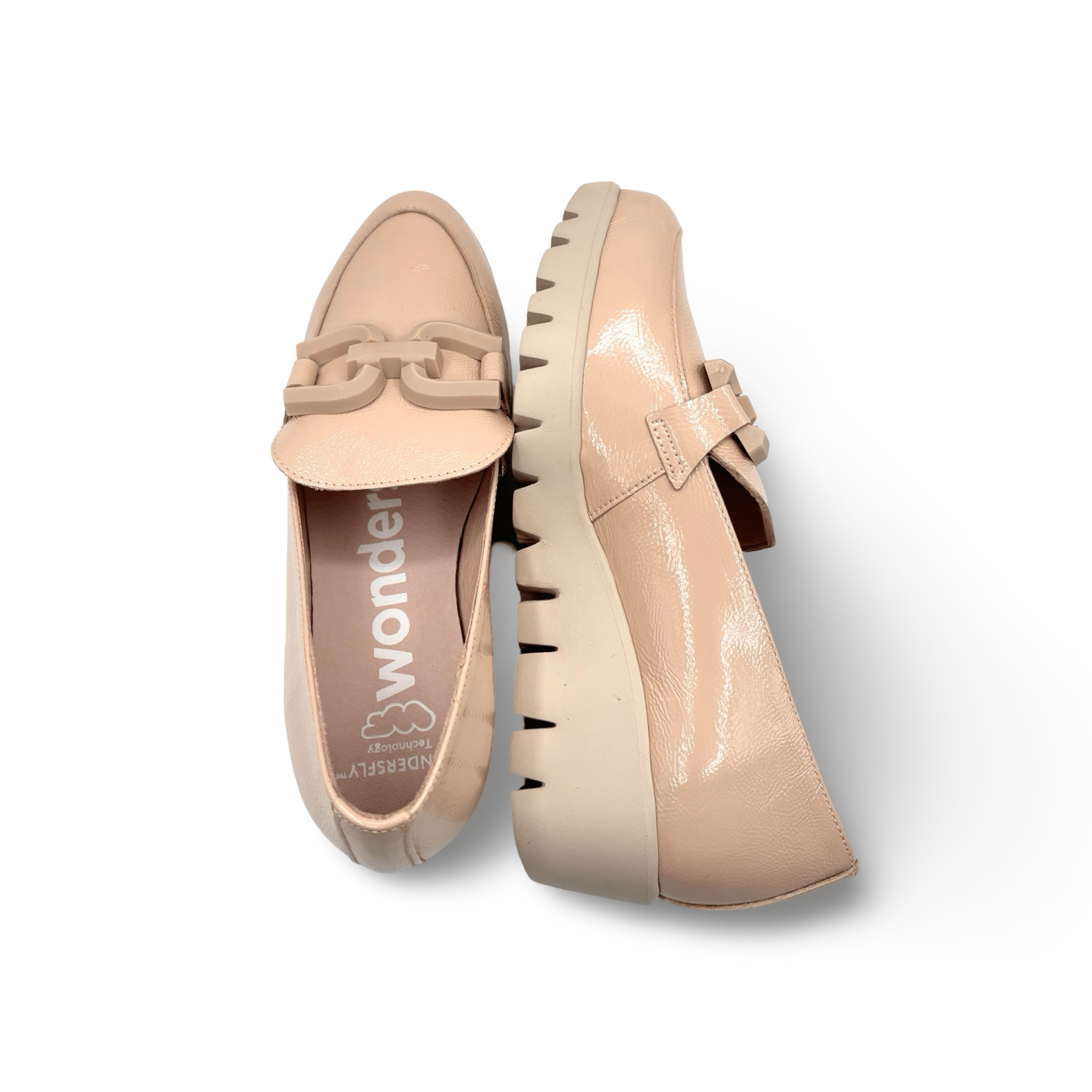 C33311 Nude Platform Loafer Shoes for Women - Comfortable Slip-On Casual Flats with Arch Support | Perfect for Office, Travel & Everyday Wear