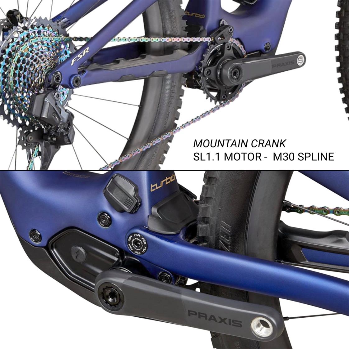 Praxis Specialized SL1.1 M30 E-Bike Crankset - High-Performance Cranks for Electric Mountain Bikes & Road Cycling