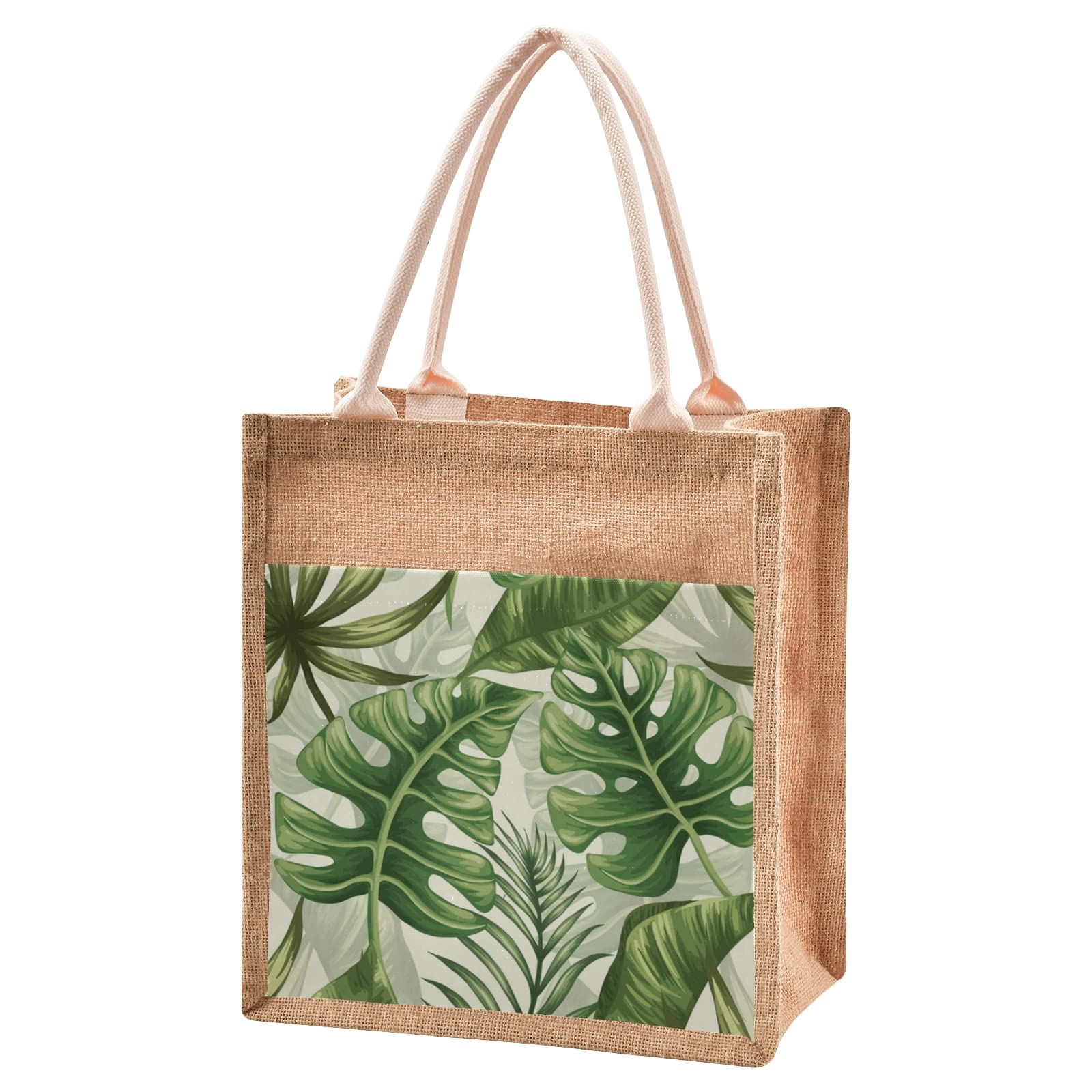 Sinestour Eco-Friendly Jute Tote Bag with Handles - Natural Burlap Beach Bag for Women | Perfect for Shopping, Groceries & Beach Outings