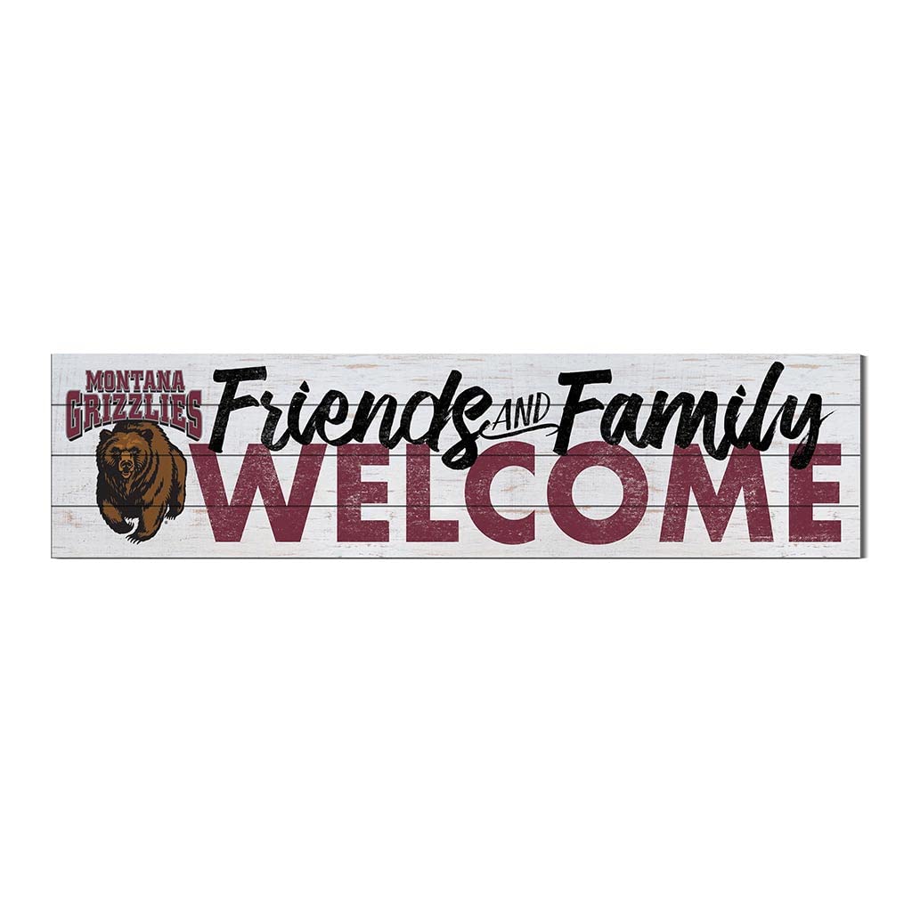 40x10 Welcome Sign for Friends & Family - Montana Grizzlies Themed Outdoor Decor - Perfect for Porch, Yard, or Tailgate Parties