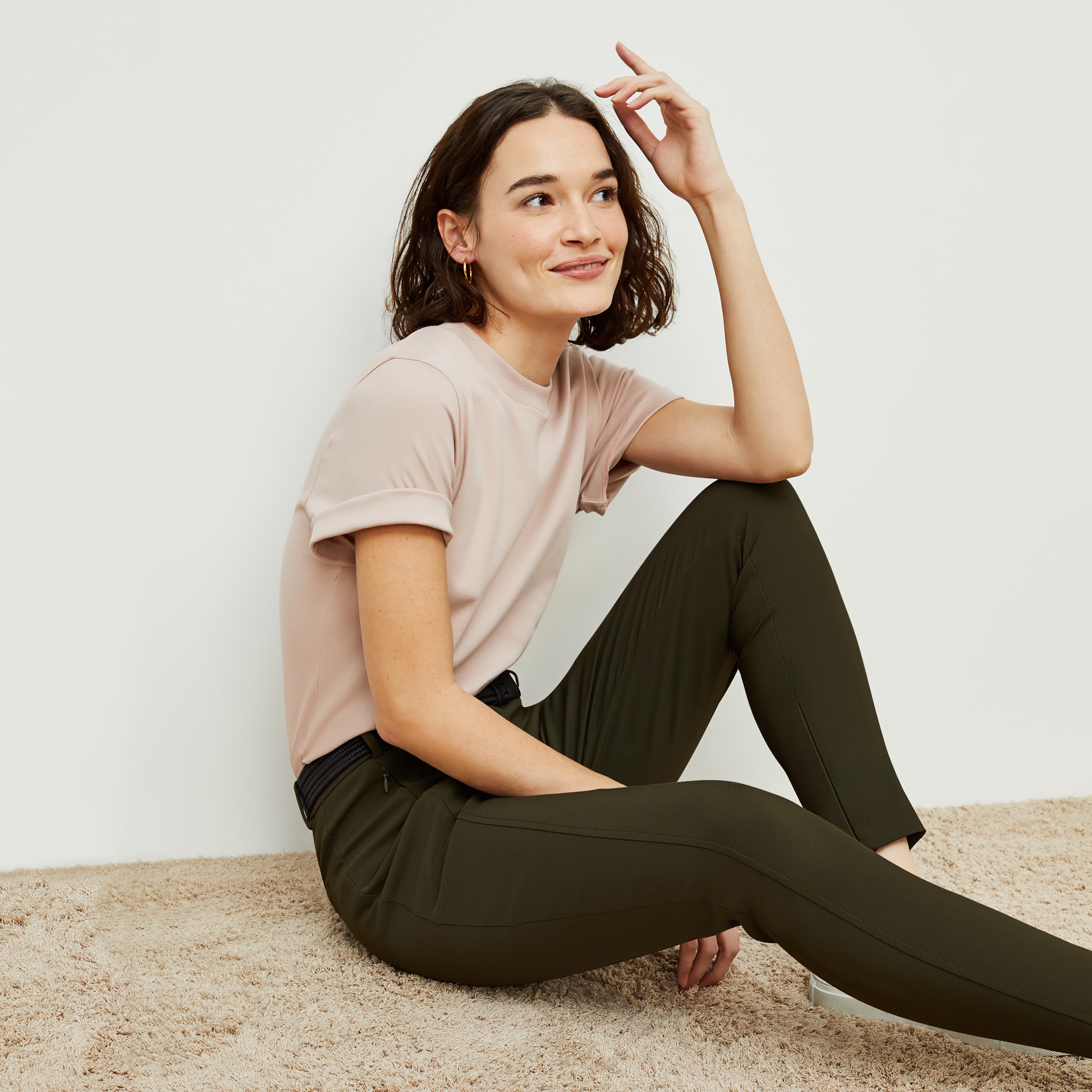 Curie Pant PowerStretch Pro - High-Performance Stretch Pants for Women in Dark Olive | Perfect for Yoga, Hiking & Outdoor Activities