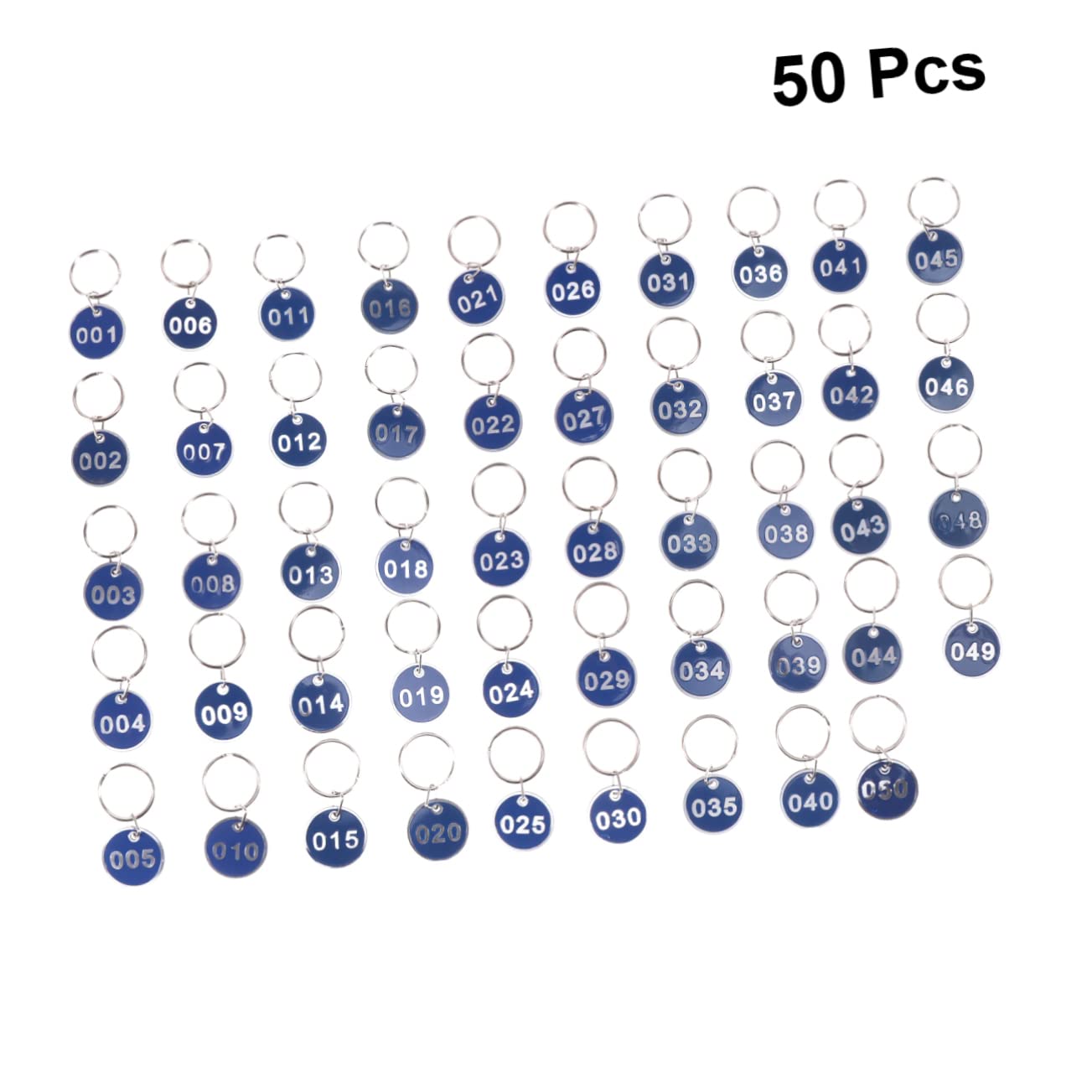 OHPHCALL 50pcs Durable Metal Luggage ID Tags with Key Rings - Waterproof Travel Bag Tags for Suitcases, Backpacks & Luggage - Perfect for Airport, Cruise & Business Travel Organization