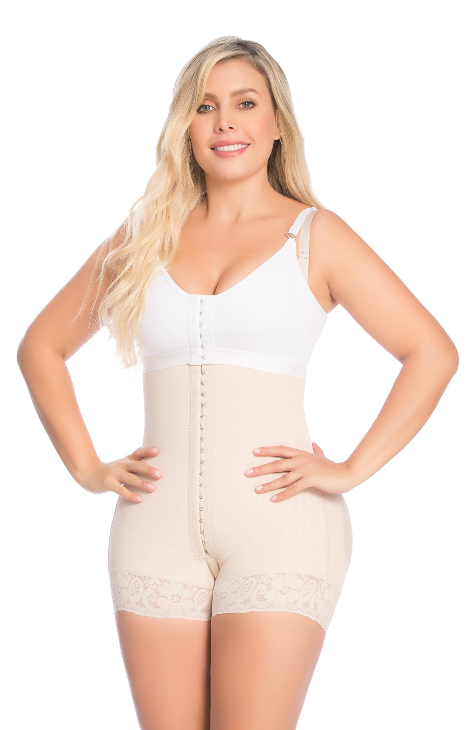 DELIÉ by Fajas DPrada Colombian Post-Surgery Compression Shapewear Shorts - Waist Trainer & Body Shaper for Women - Perfect for Postpartum Recovery, Tummy Control & Everyday Wear