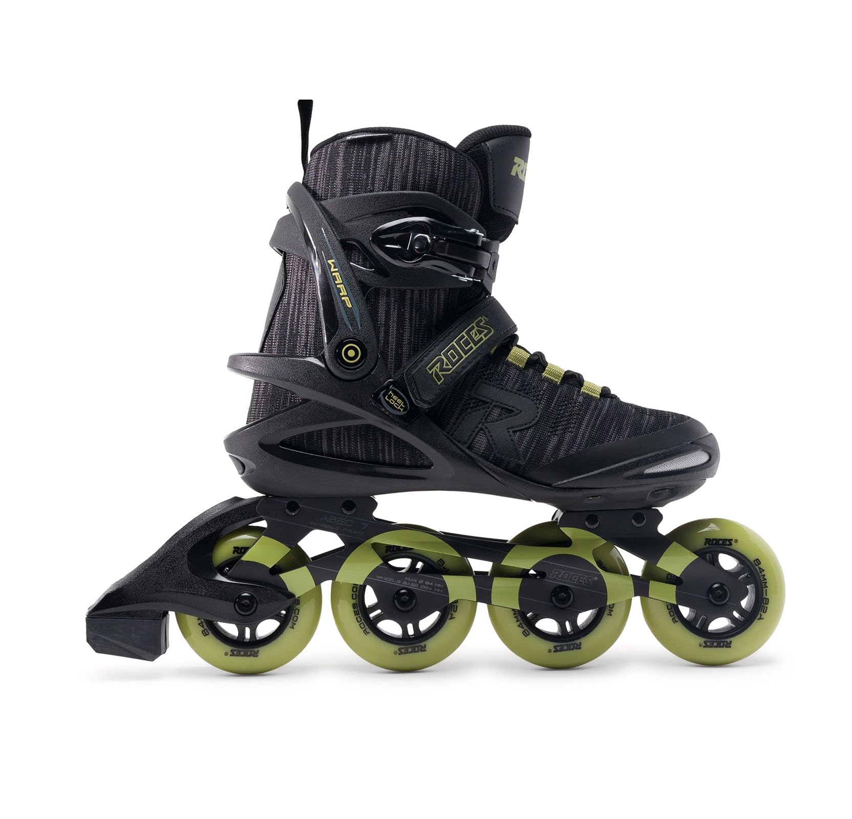 Roces Men's Warp Thread TIF Outdoor Inline Skates - Breathable Fitness Skates with Memory Buckle, Easy Entry Boots & 84mm 82A Wheels | Glass Fiber Reinforced Shell for Comfortable Skating | Perfect for Outdoor Fitness, Recreation & Urban Commuting