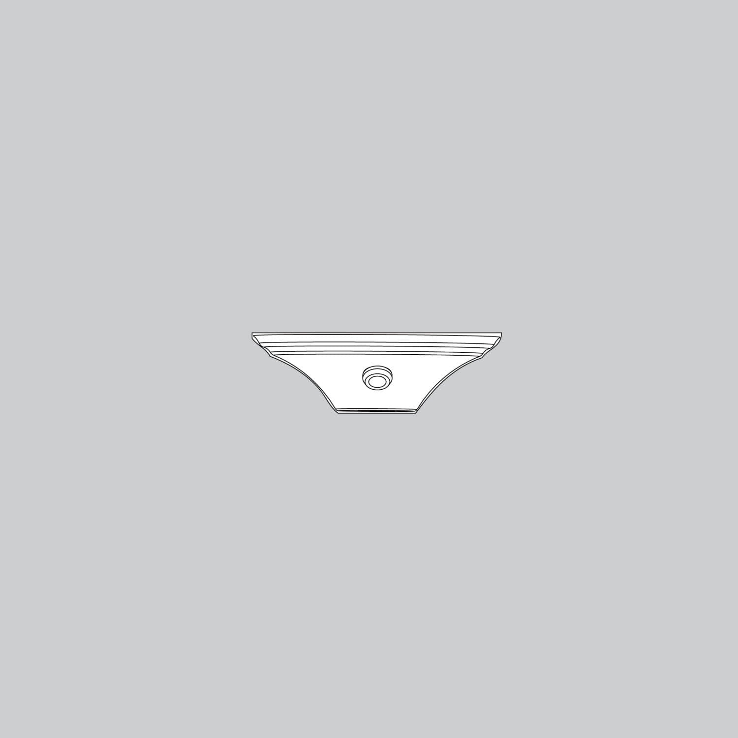 White Finial Cap K055901132 - Decorative End Cap for Curtain Rods, Bed Posts, and Furniture Legs