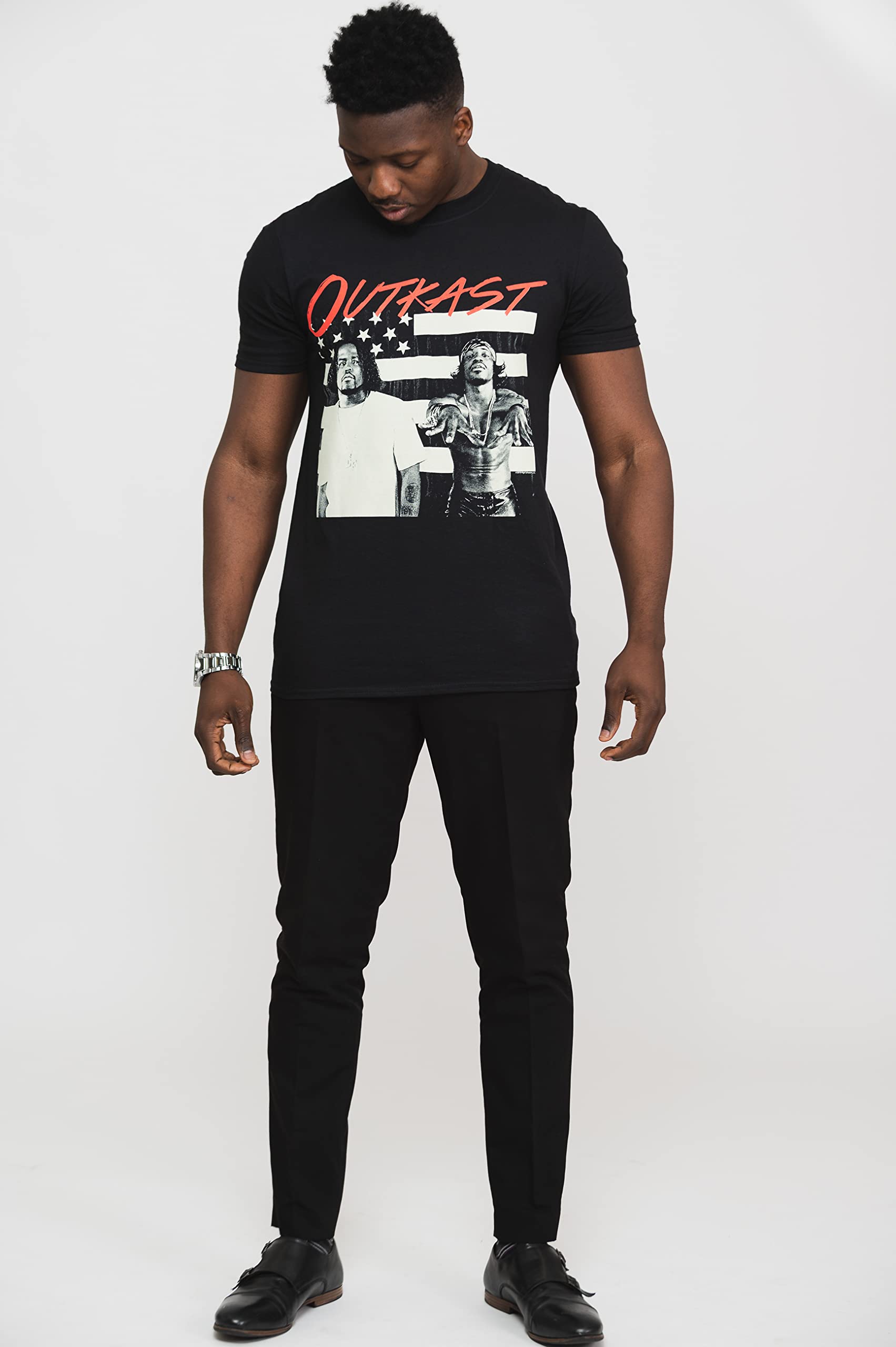Official Outkast Stankonia Band Logo T-Shirt for Men - Black, Comfortable Cotton Tee for Concerts, Casual Wear & Music Fans