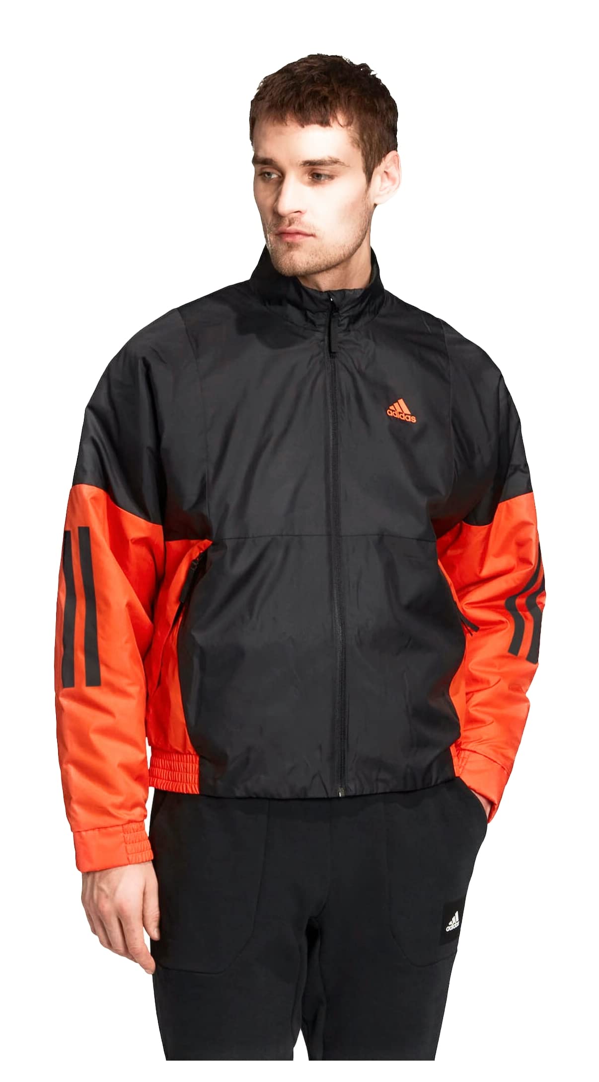 Adidas Men's Lightweight Jacket for Back to School - Comfortable Windbreaker for College, Casual Wear & Outdoor Activities