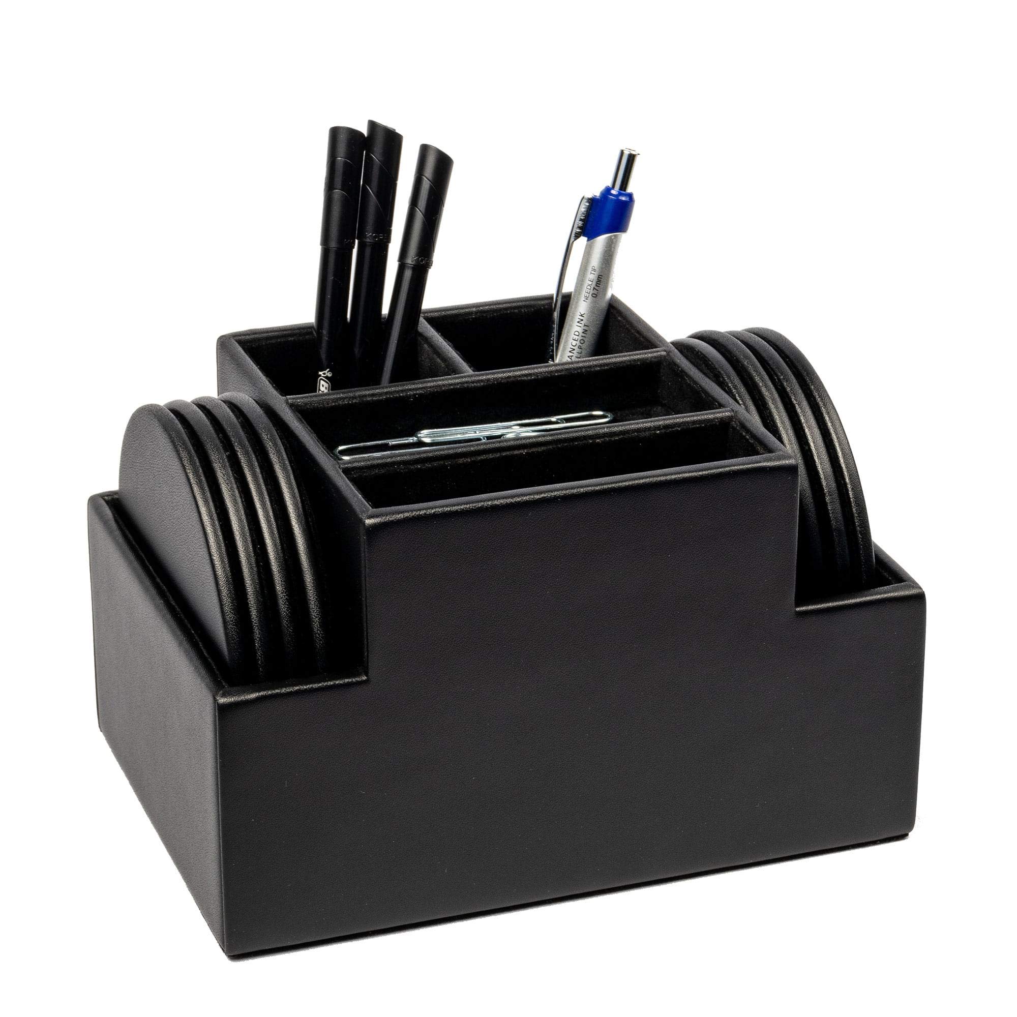 Dacasso Black Desktop Organizer - 6.8